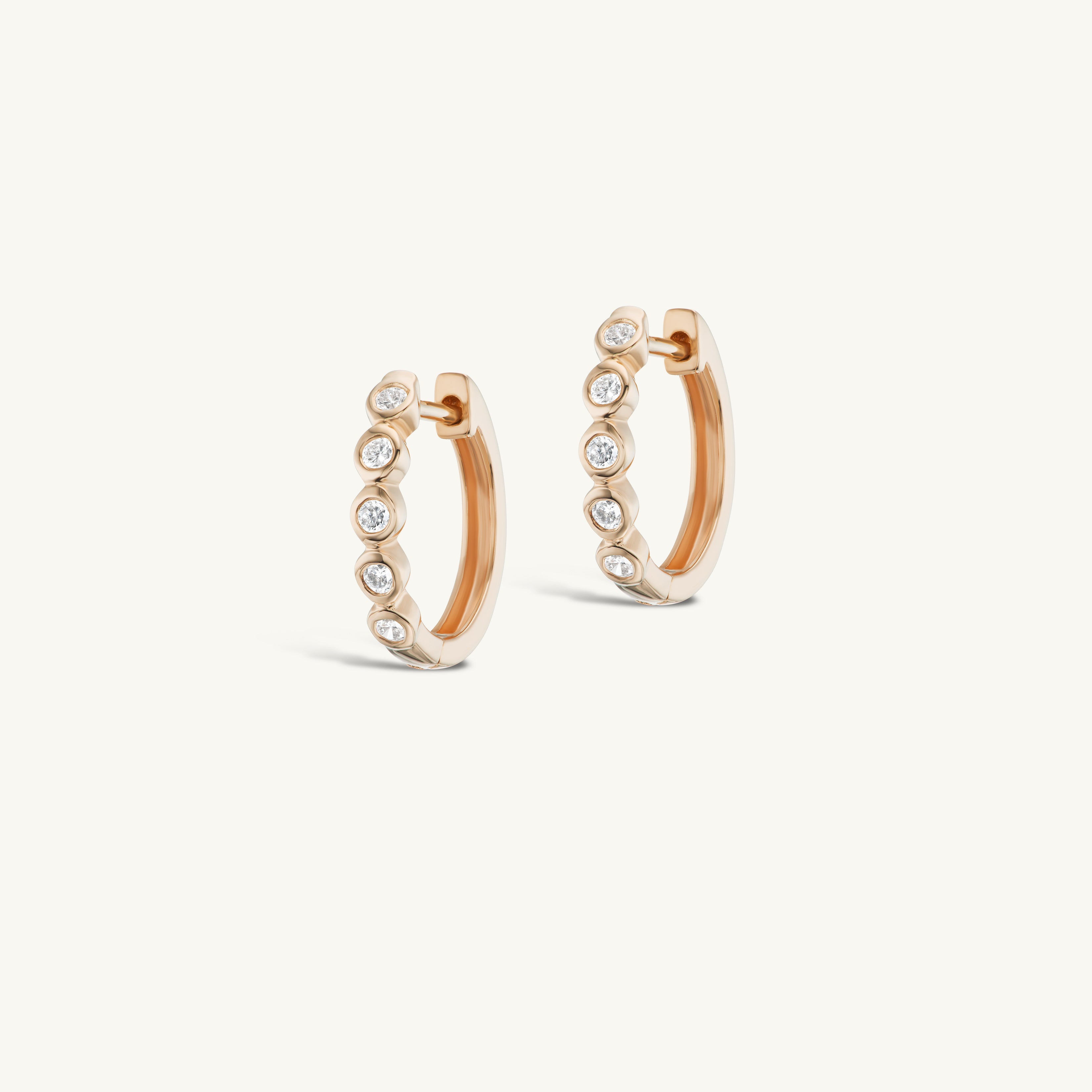 12mm Diamond Bezel Hoops