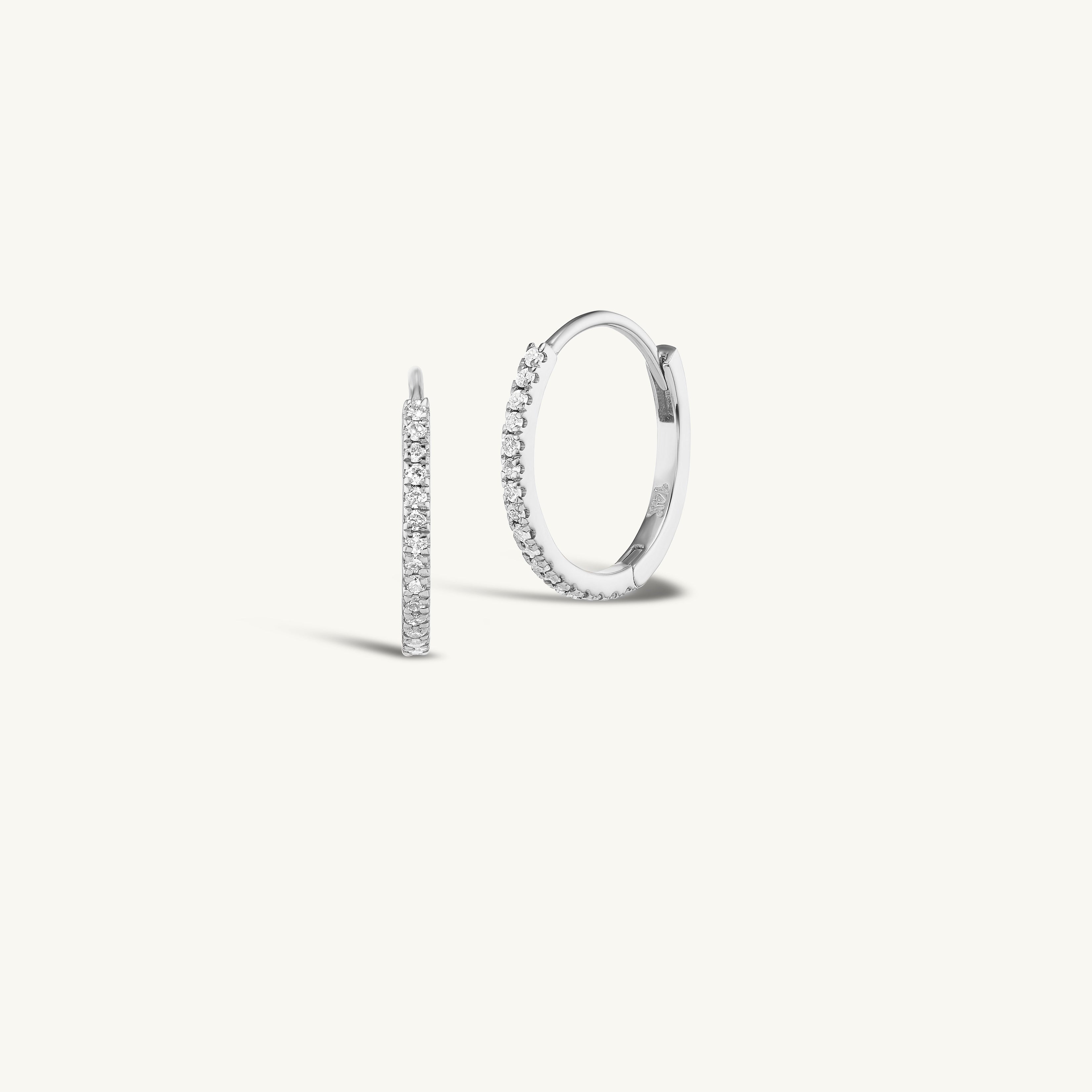 12mm Pave Huggies