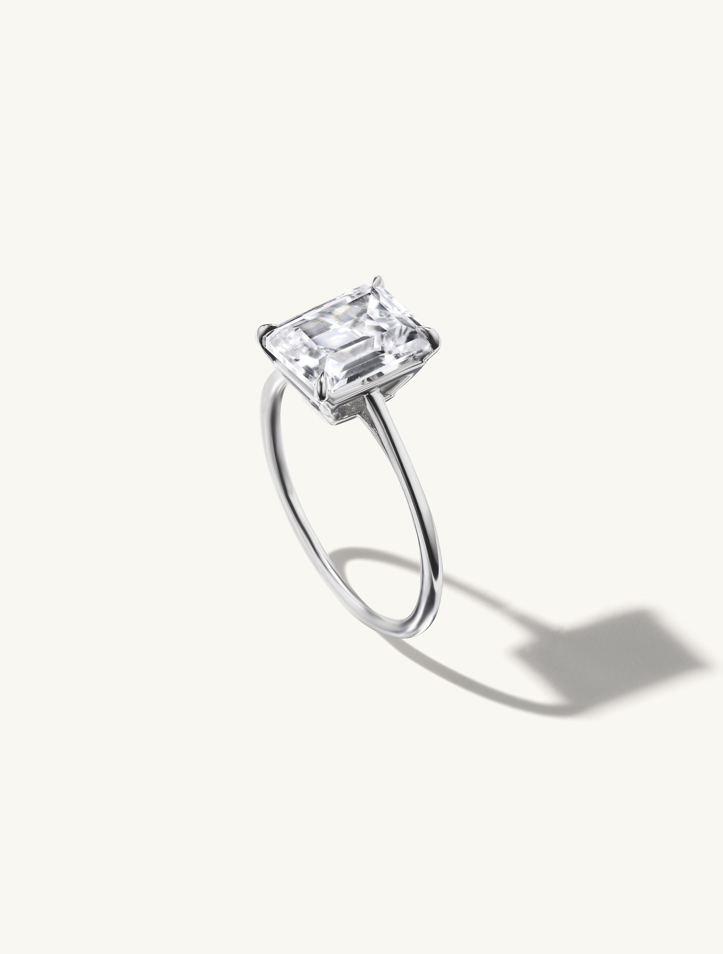 Floating Emerald Engagement Try-On Ring