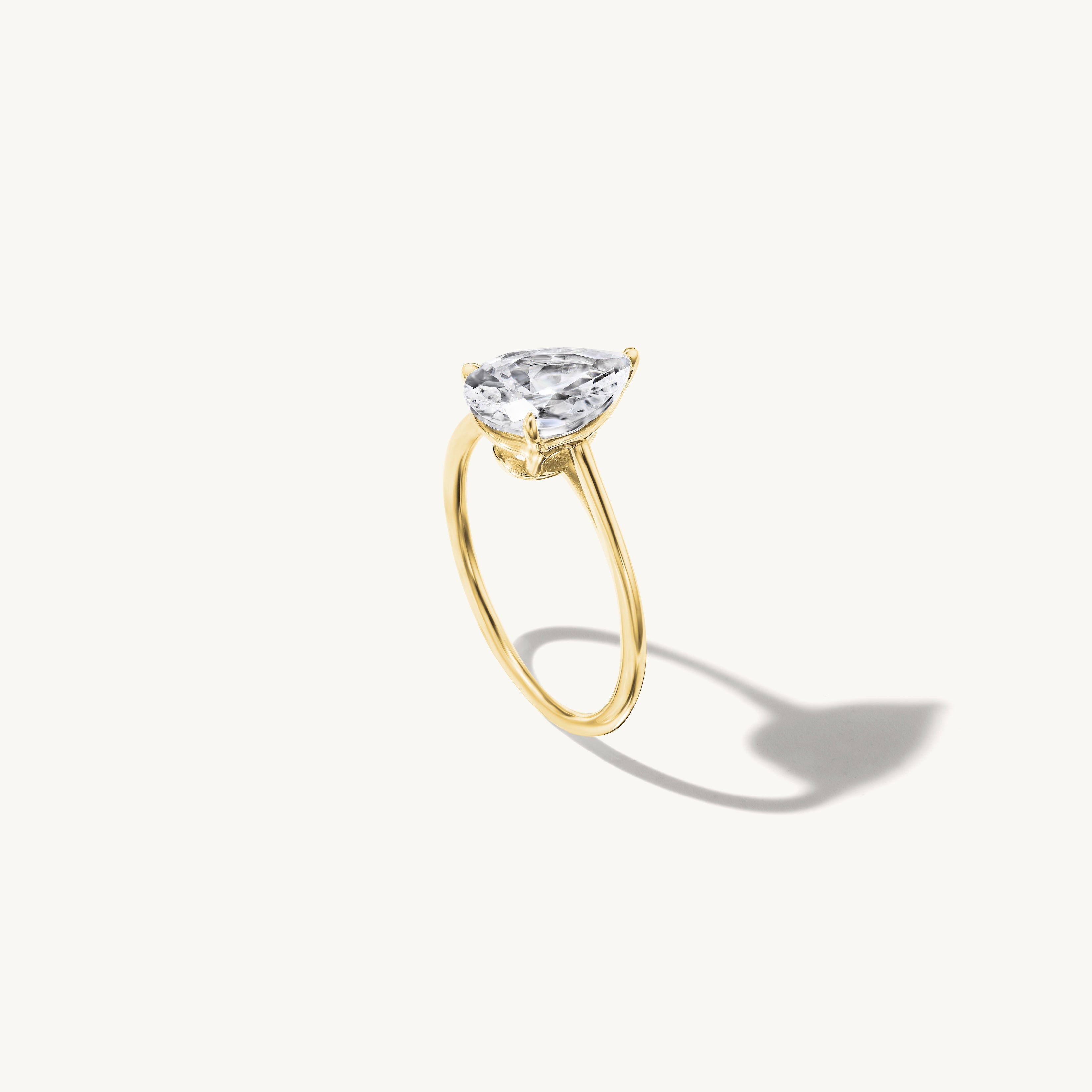 Floating Pear Engagement Ring