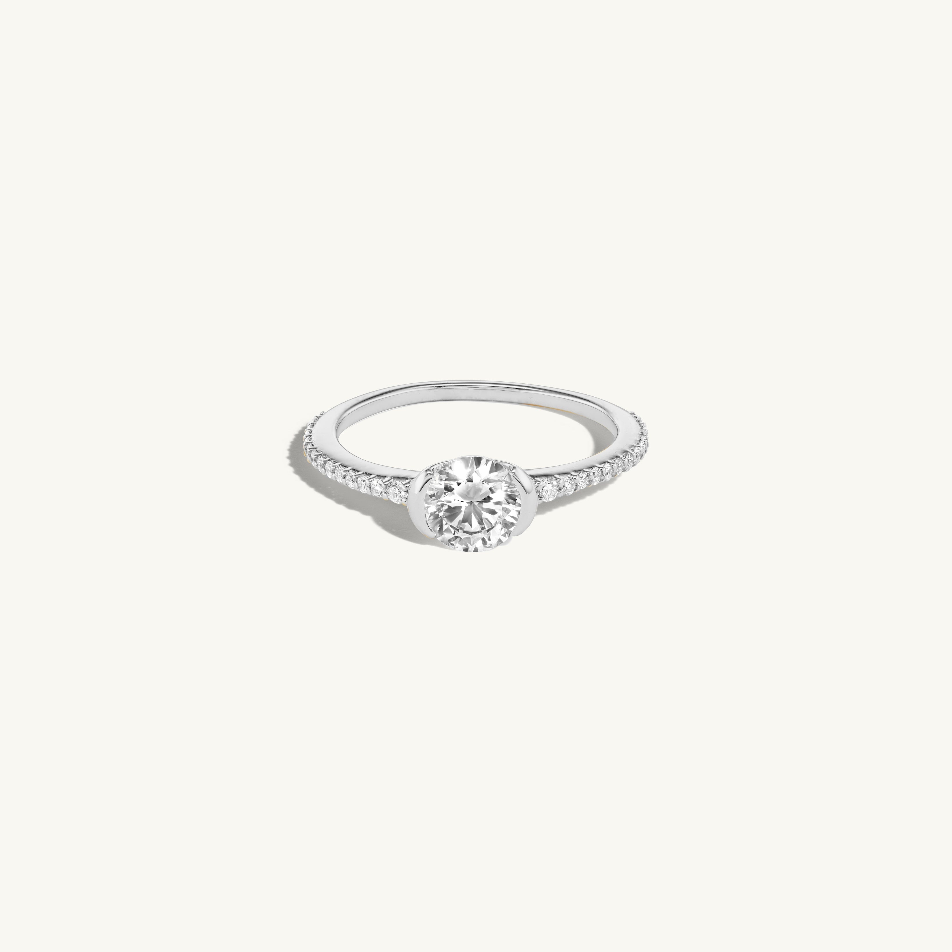 Sunrise Pave Diamond Ring