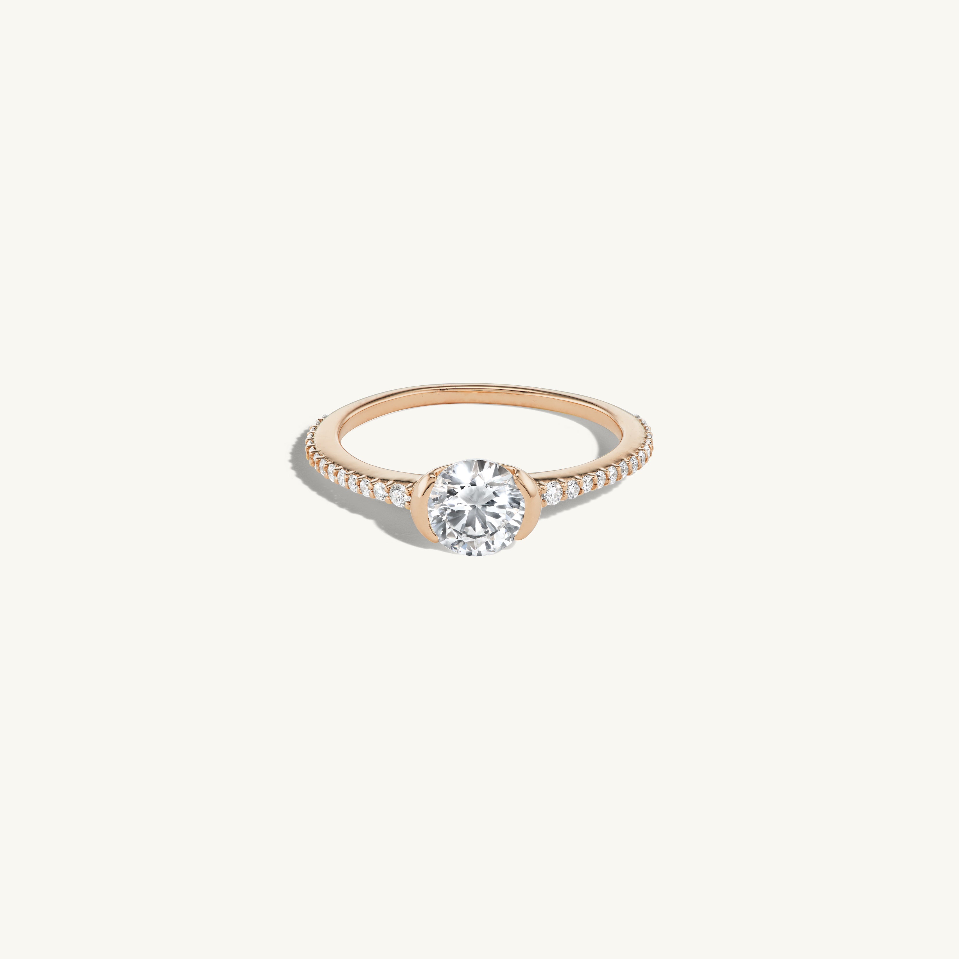 Sunrise Pave Diamond Ring
