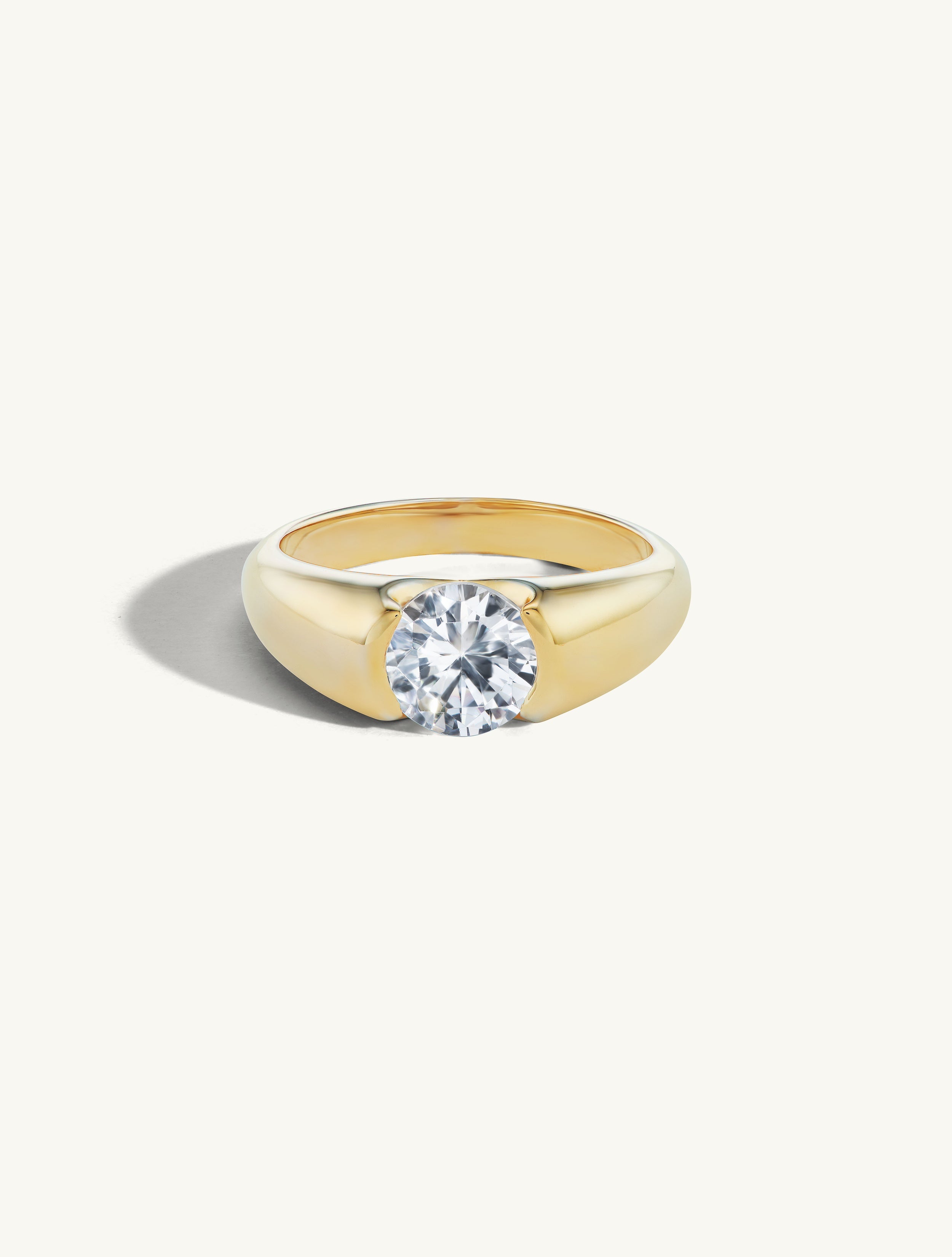 Round Cut Signet Ring