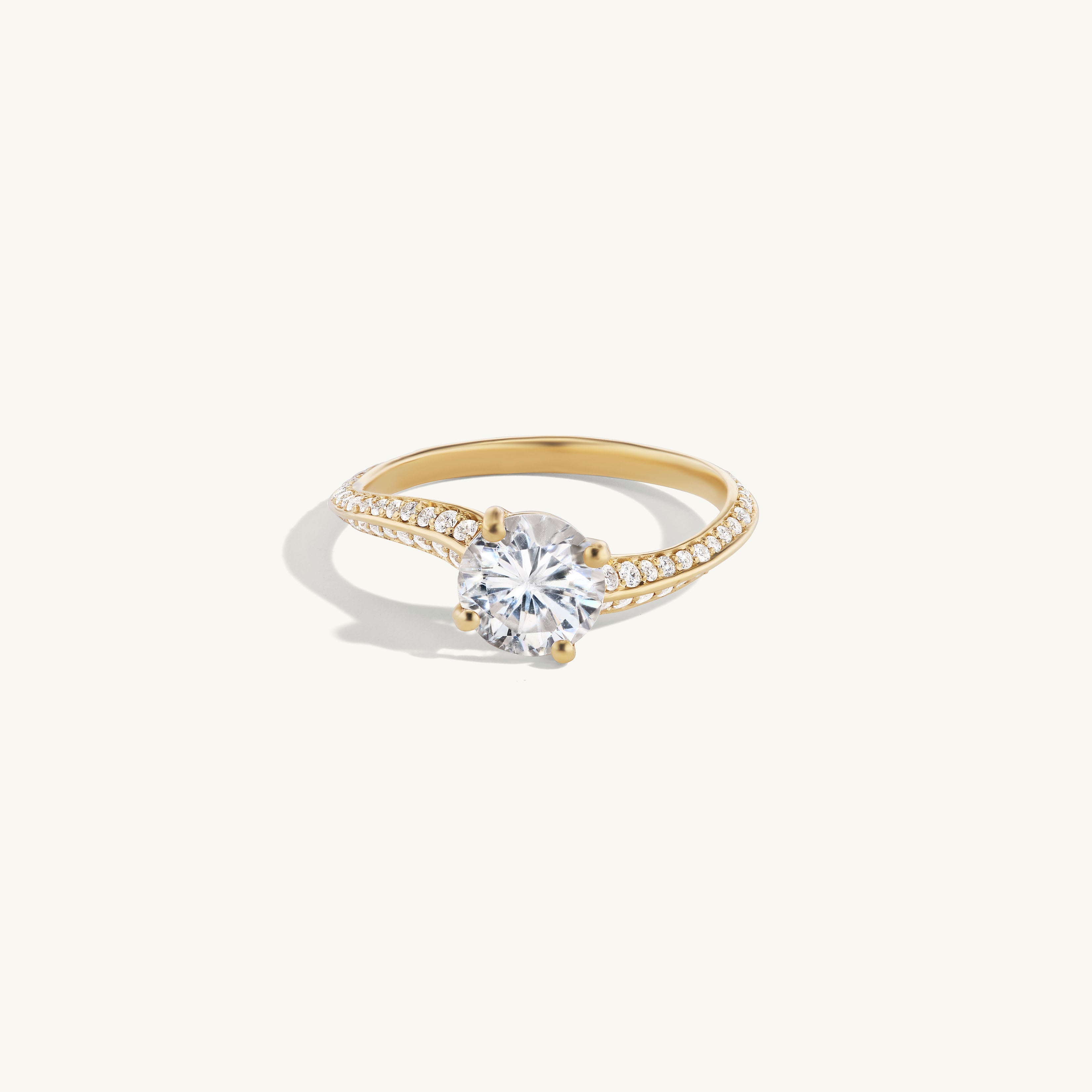 Pave Tidal Engagement Try-On Ring