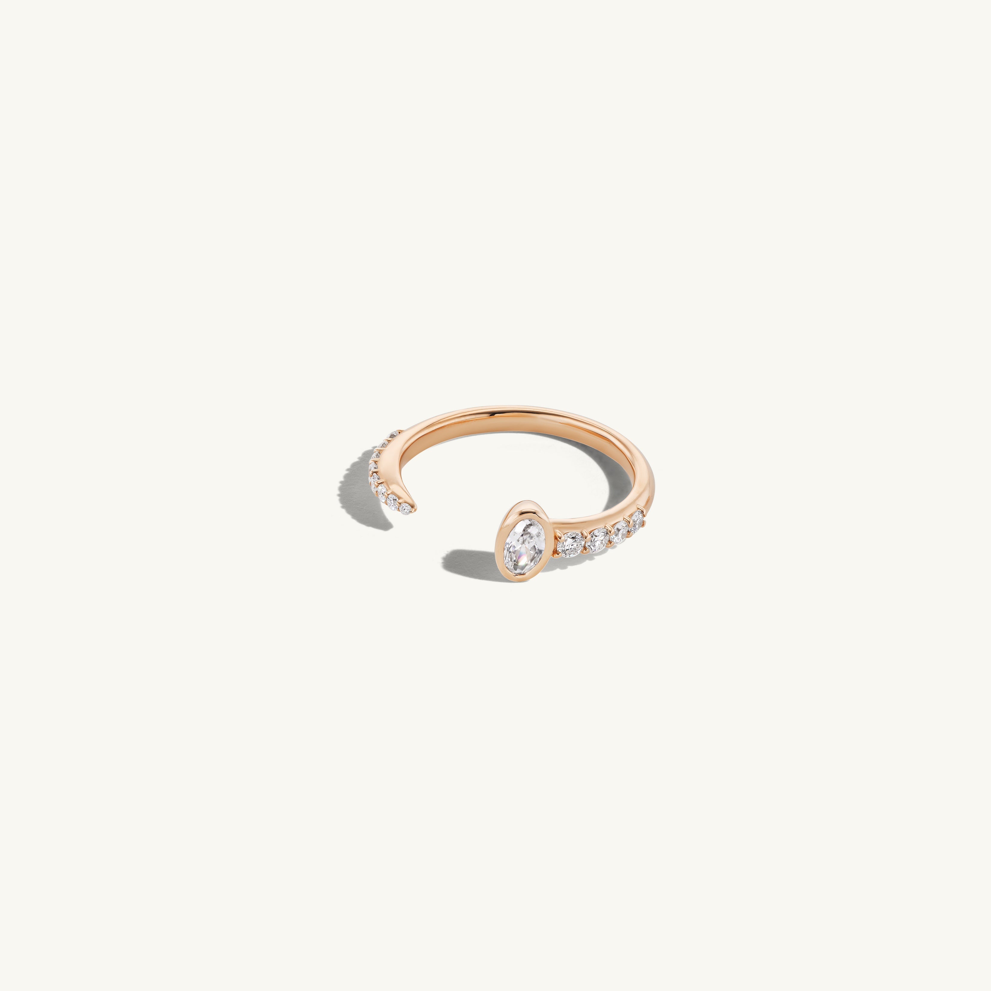 Open Pave Oval Try-on Band