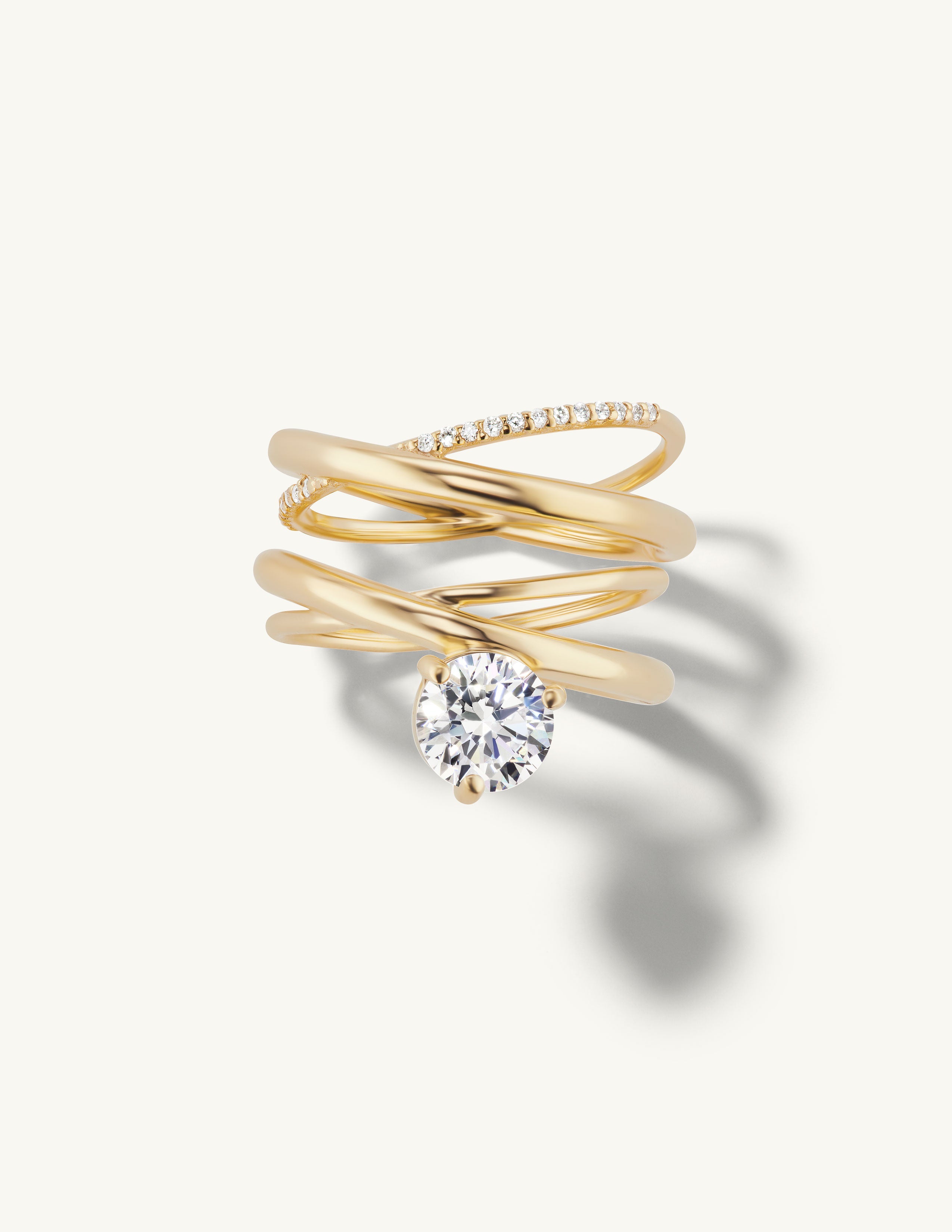 Plain Crossover Engagement Try-On Ring