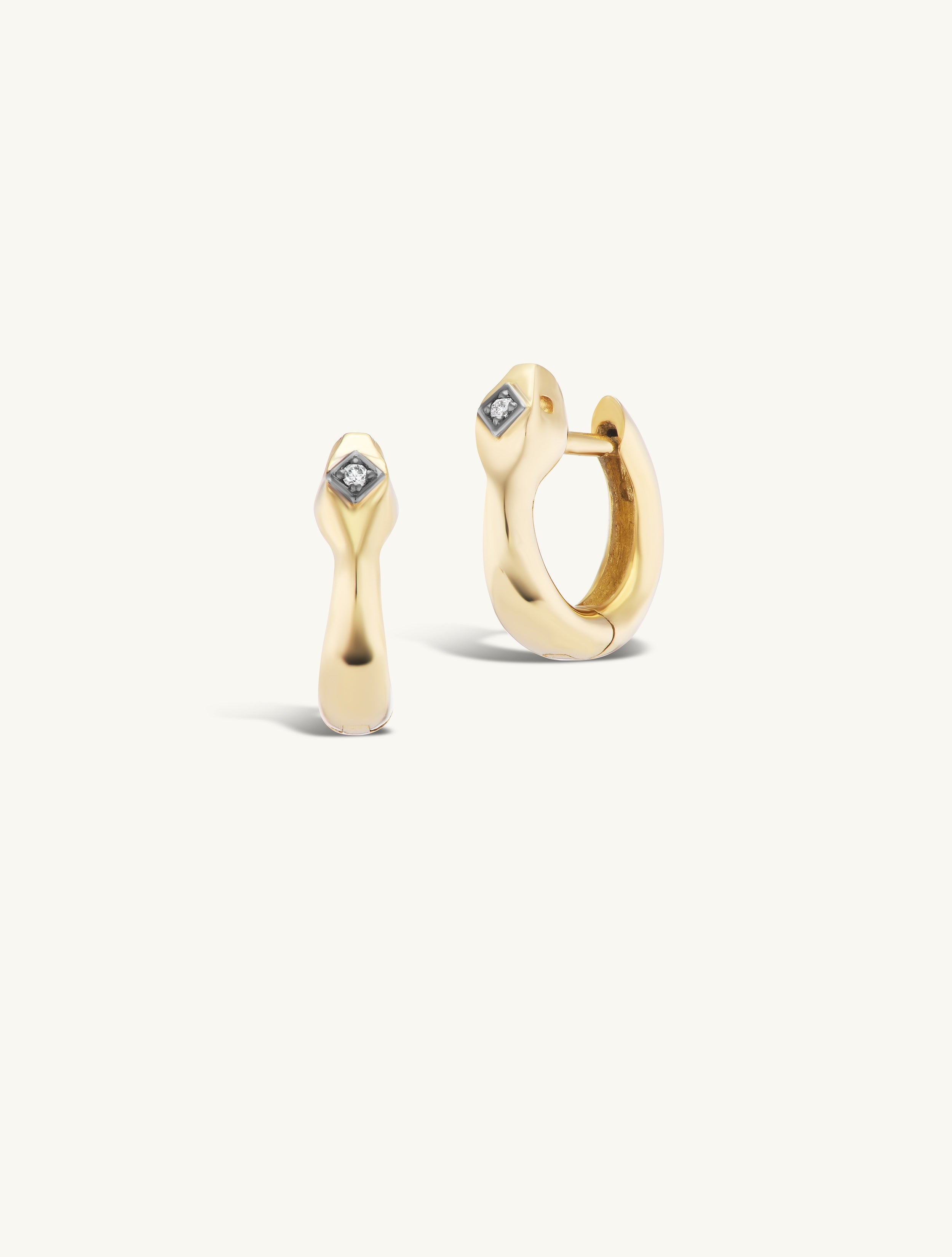 diamond and gold serpentine hoop