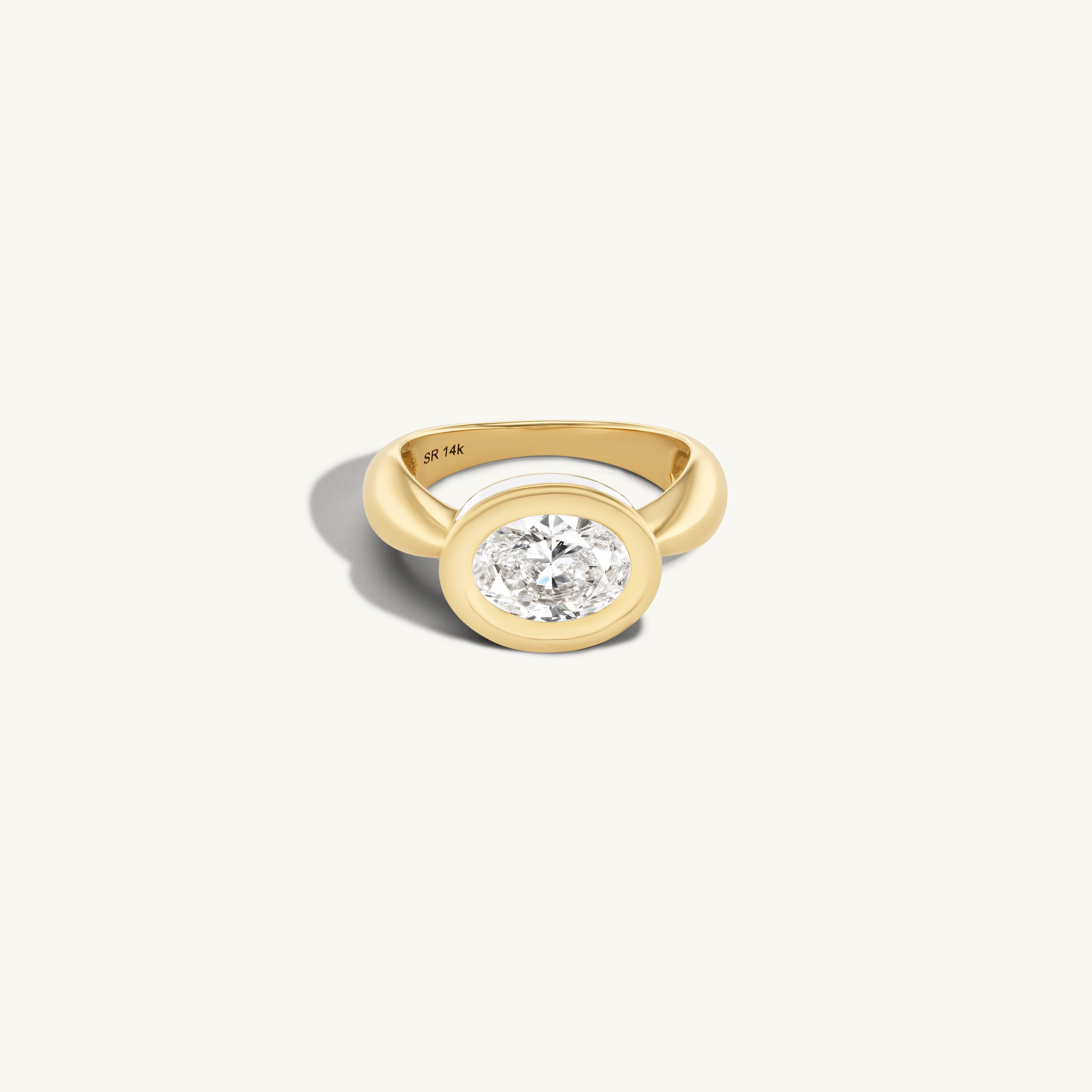 SRJ x ZM Oval Diamond and Enamel Ring