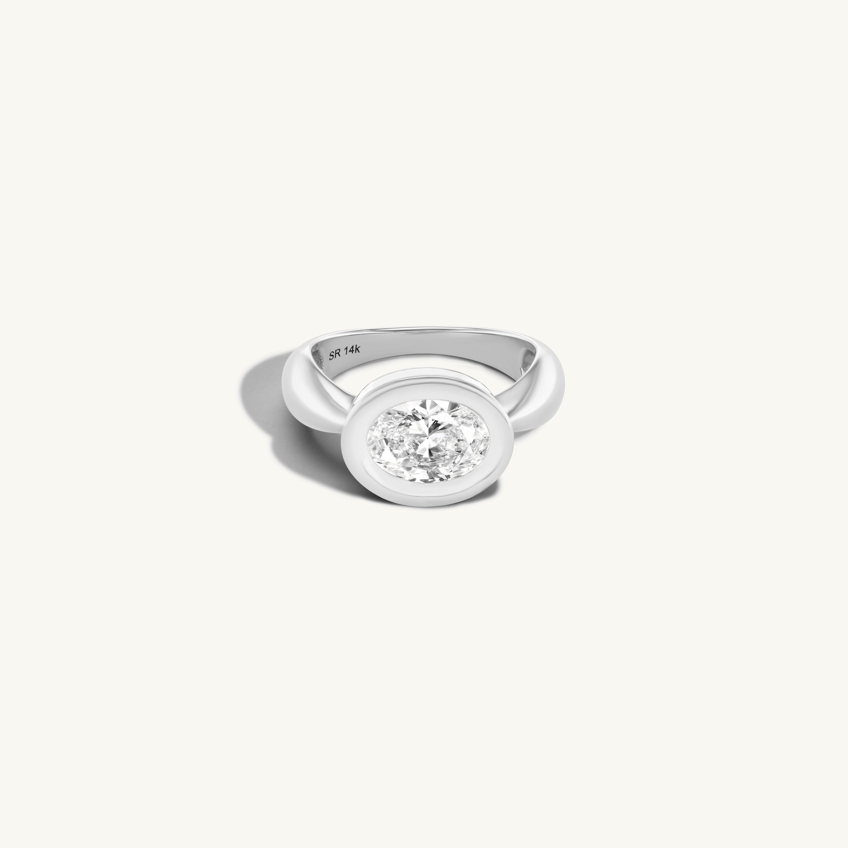 SRJ x ZM Oval Diamond and Enamel Ring