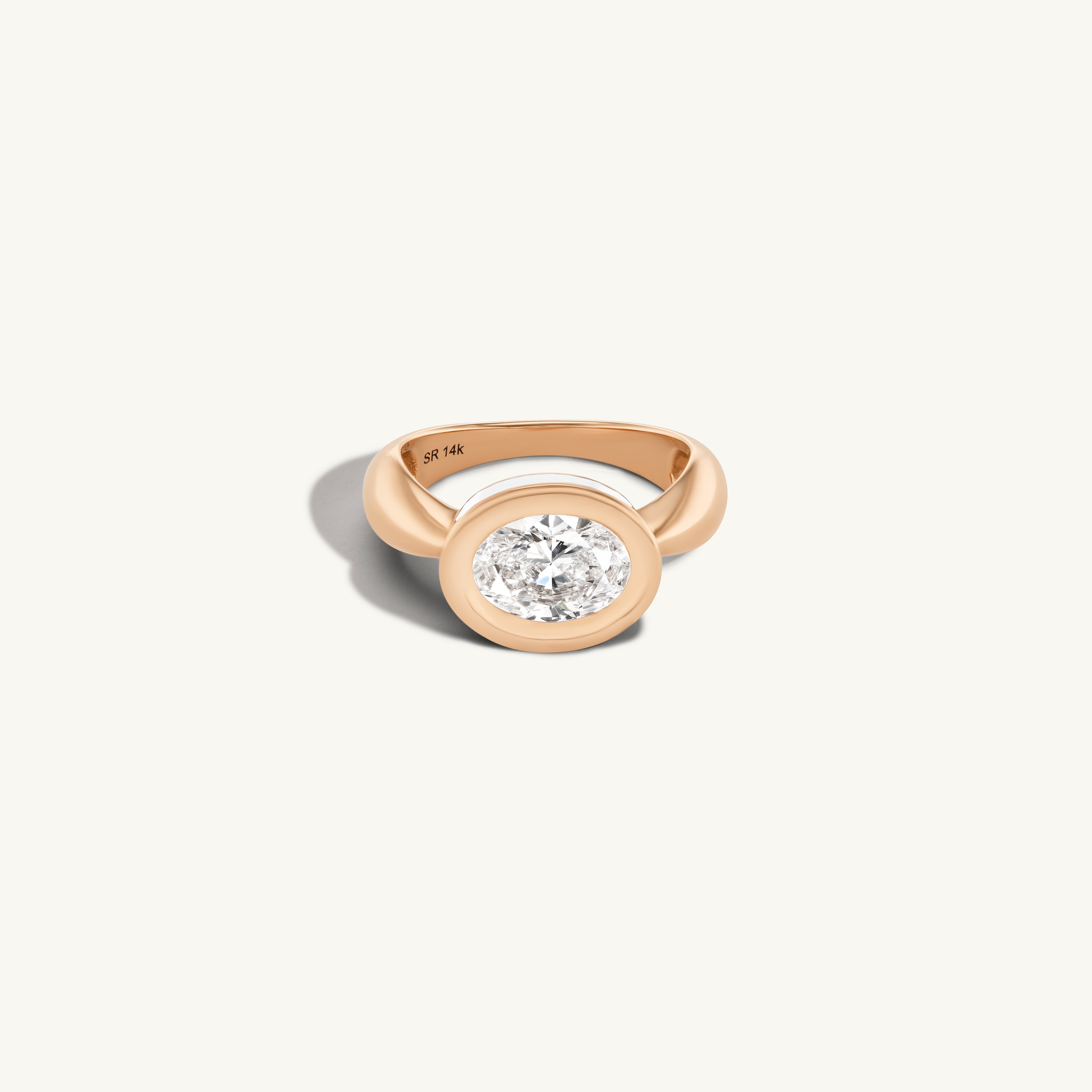 SRJ x ZM Oval Diamond and Enamel Ring