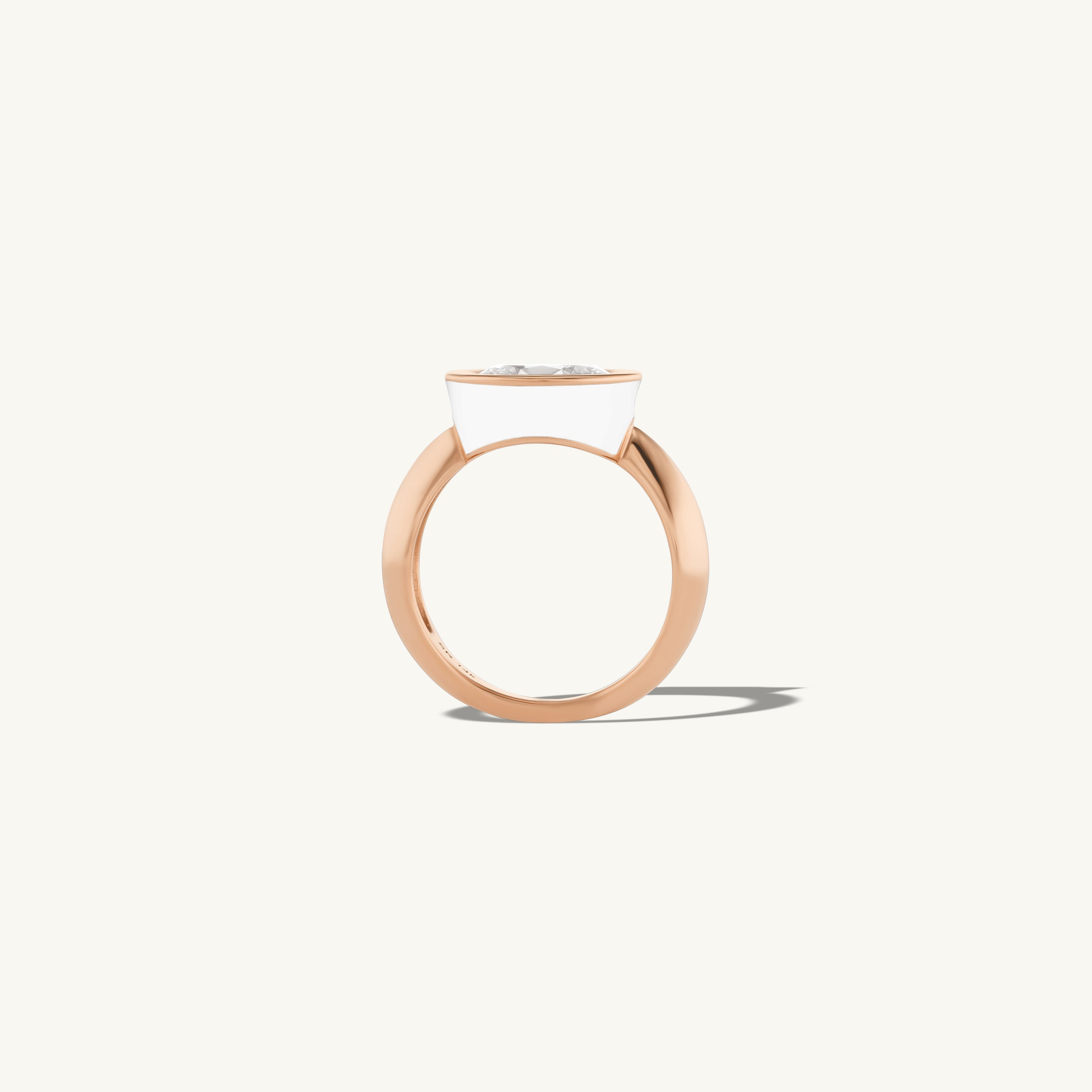 SRJ x ZM Oval Diamond and Enamel Ring