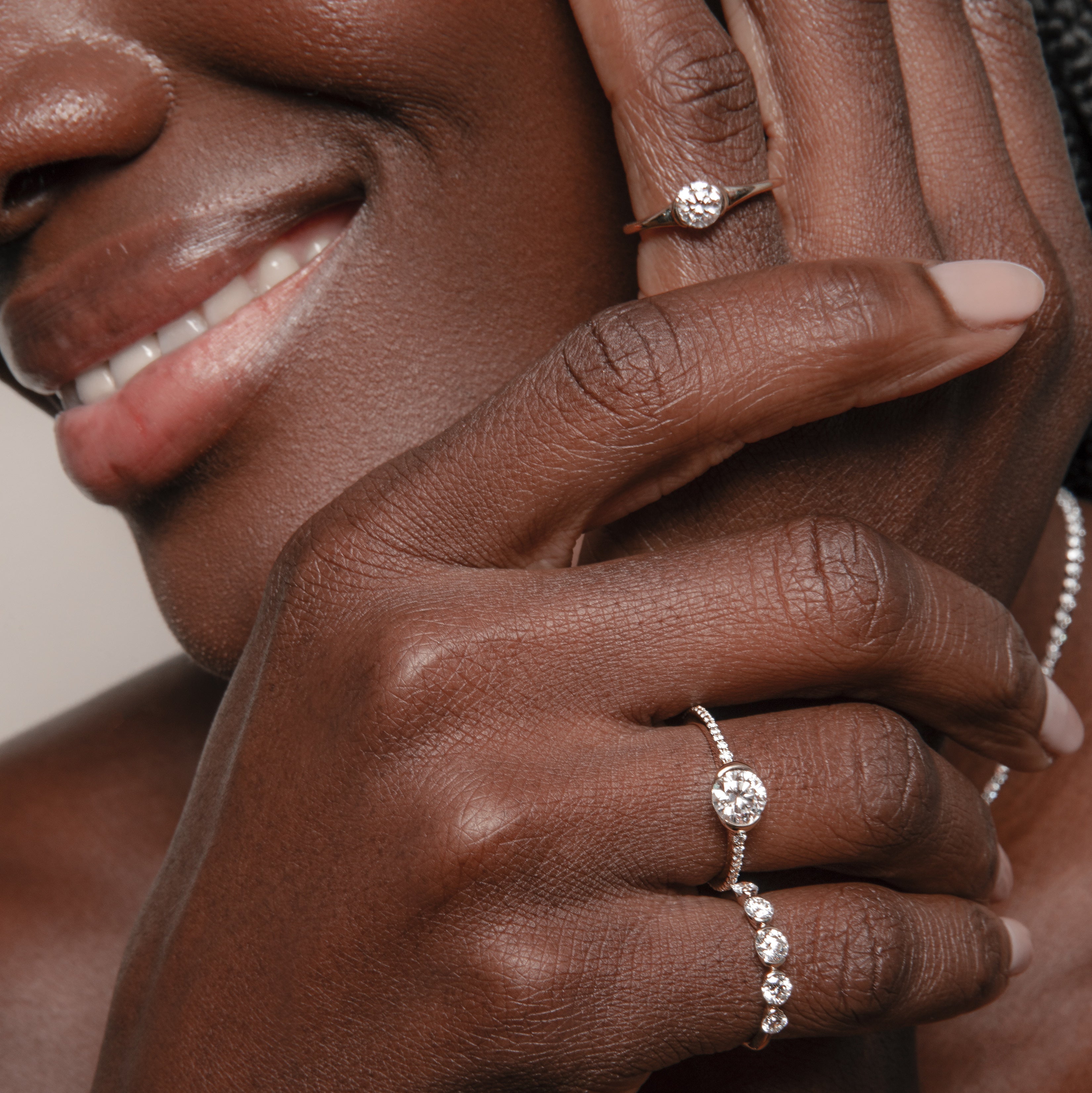 Sunrise Pave Diamond Ring