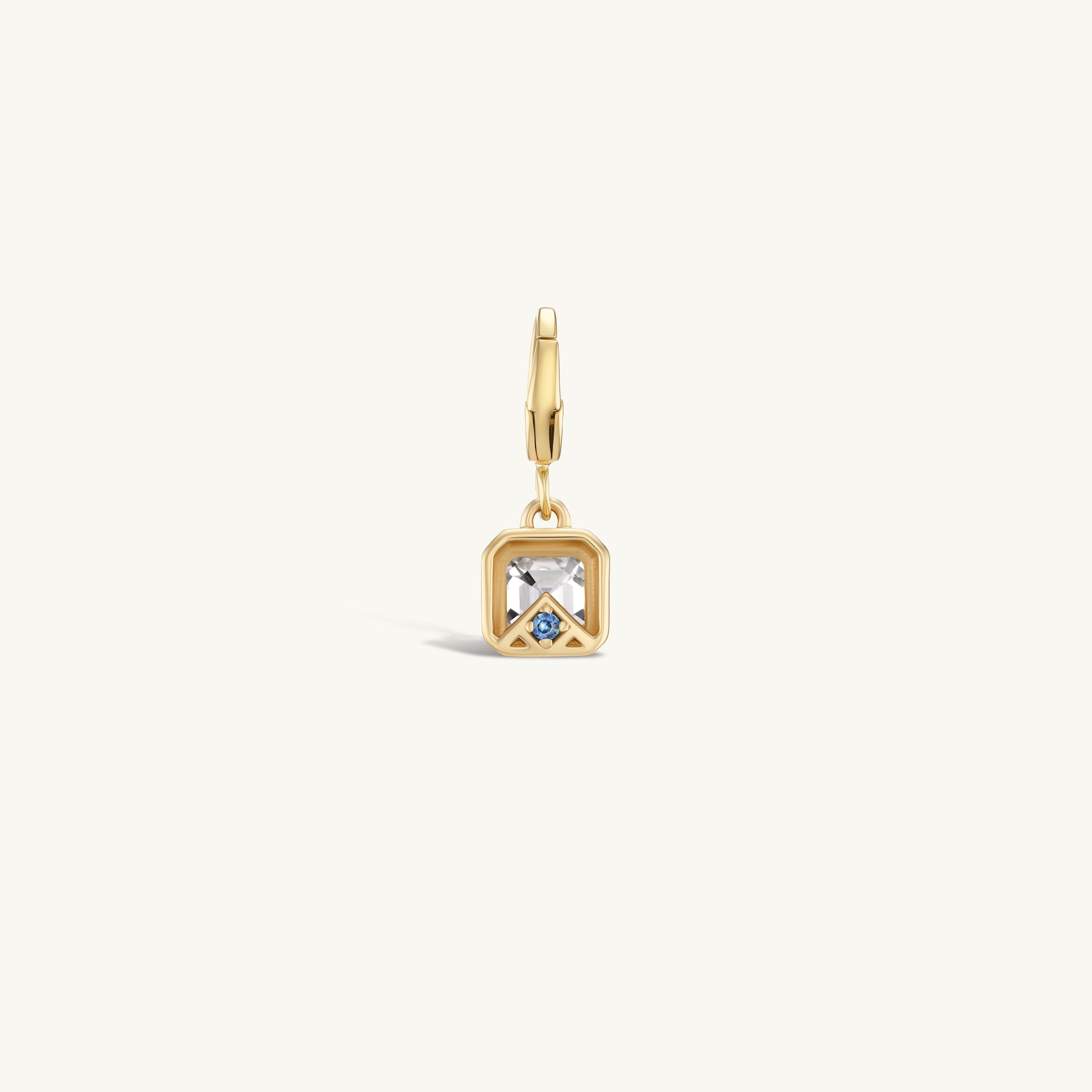 Asscher Bezel Charm