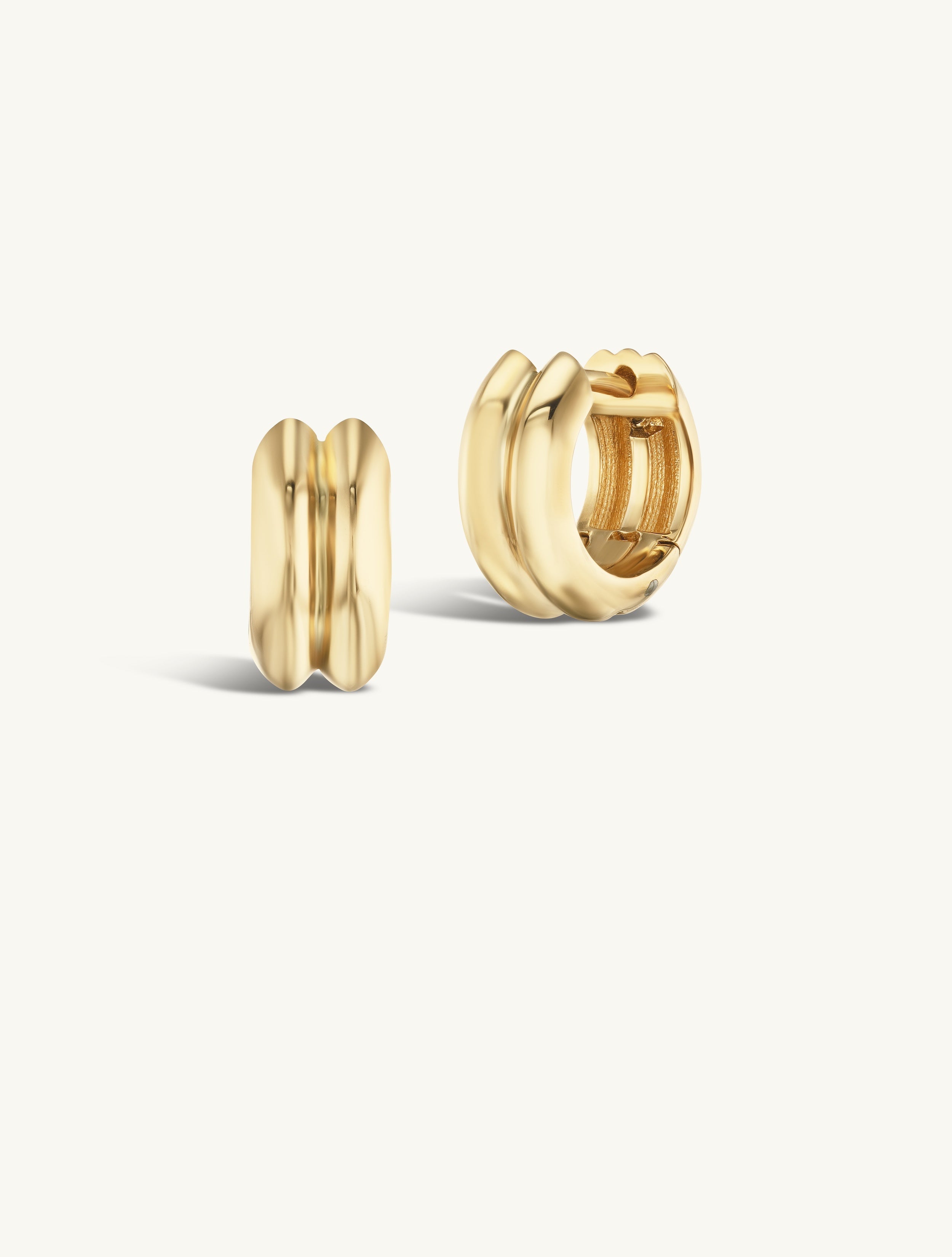 Gold Double Knife Edge Hoop