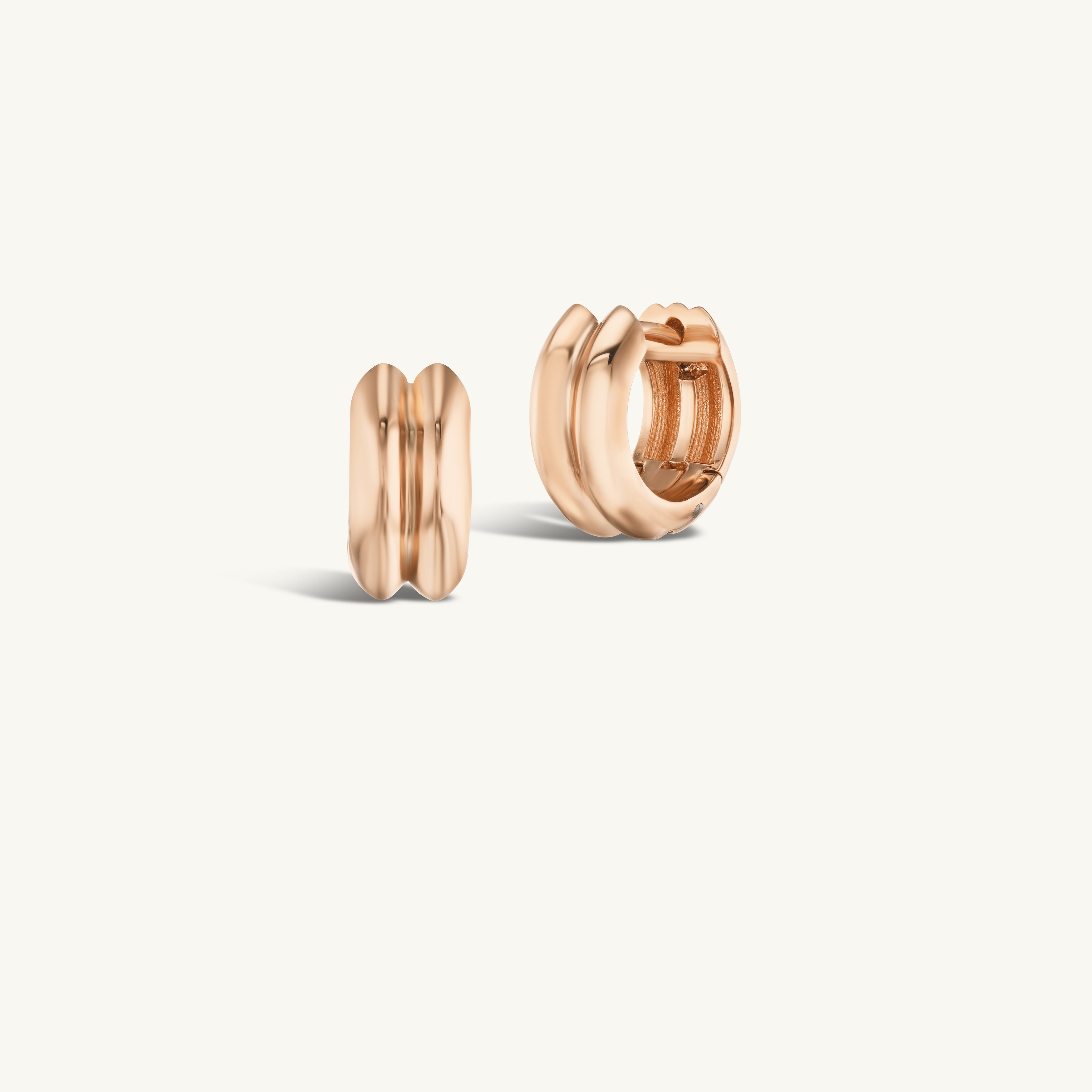 Gold Double Knife Edge Hoop