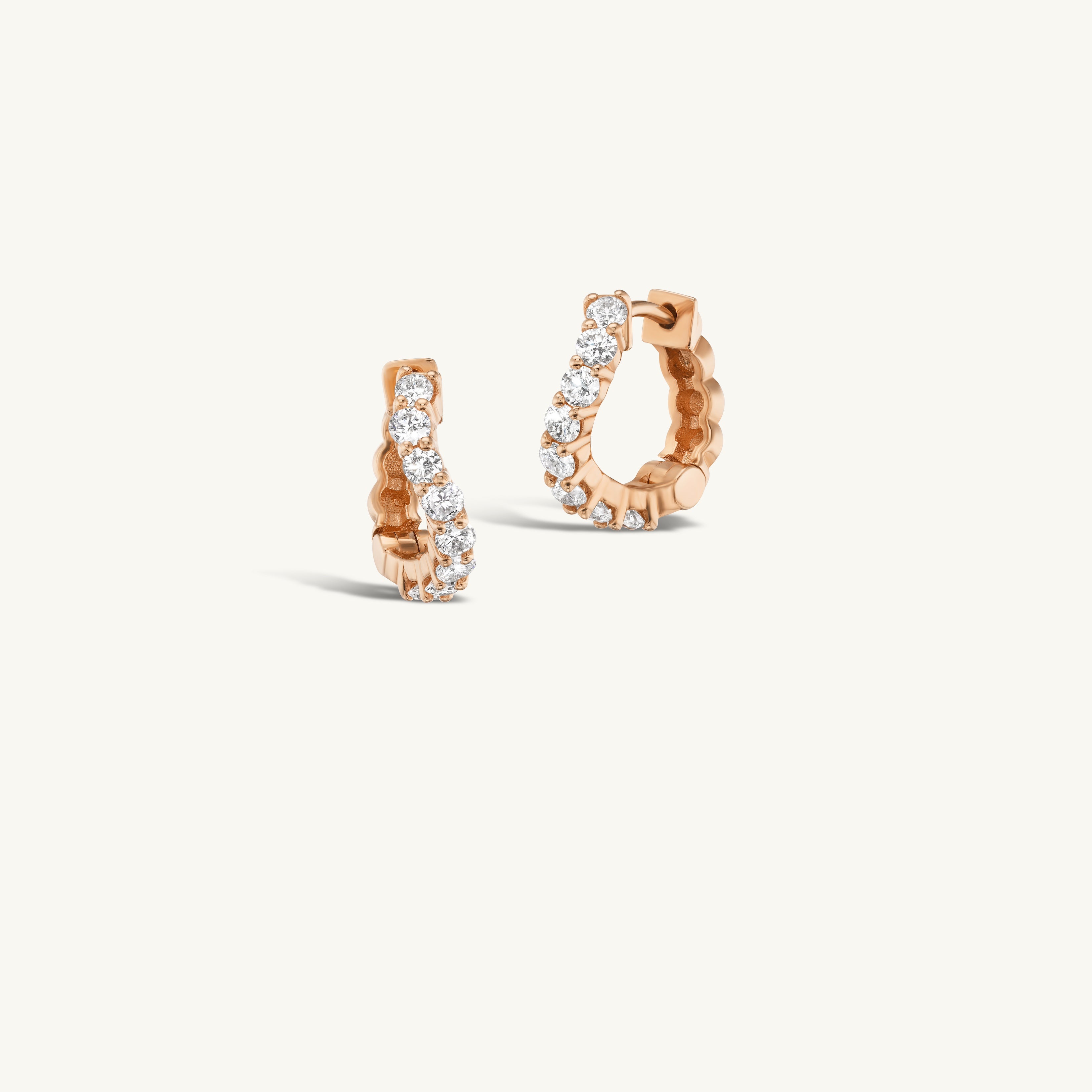 Double Prong Wave Hoop