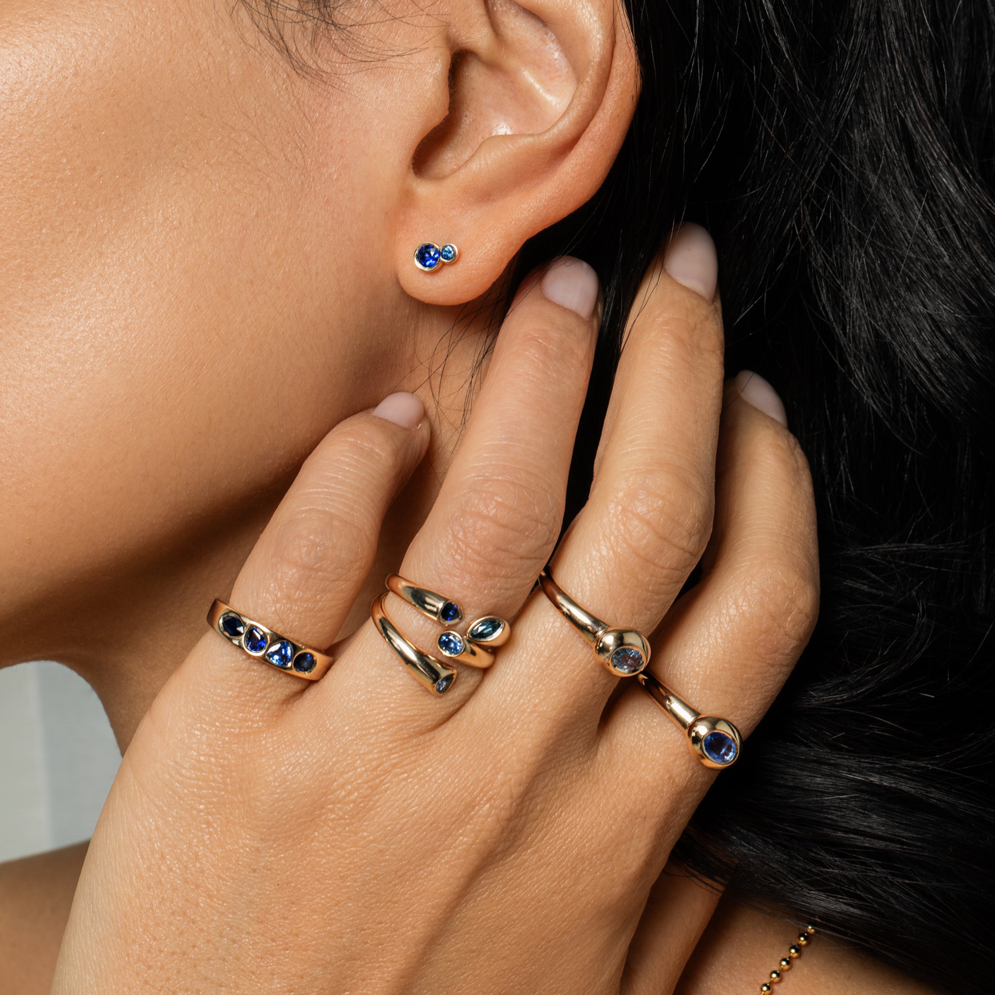 Blue Sapphire Wrapping Band