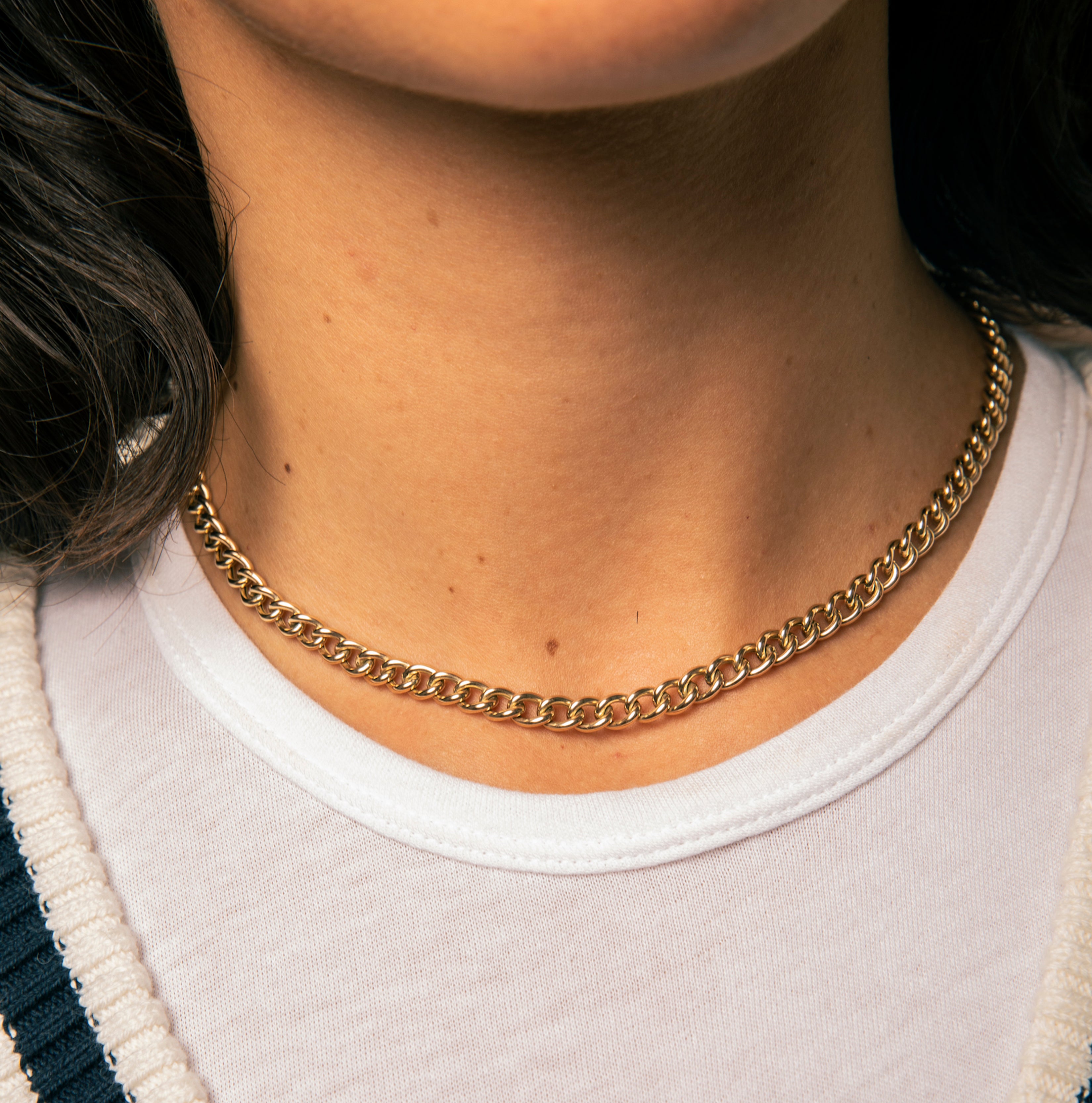 Elongated Cuban Chain Necklace - In Stock