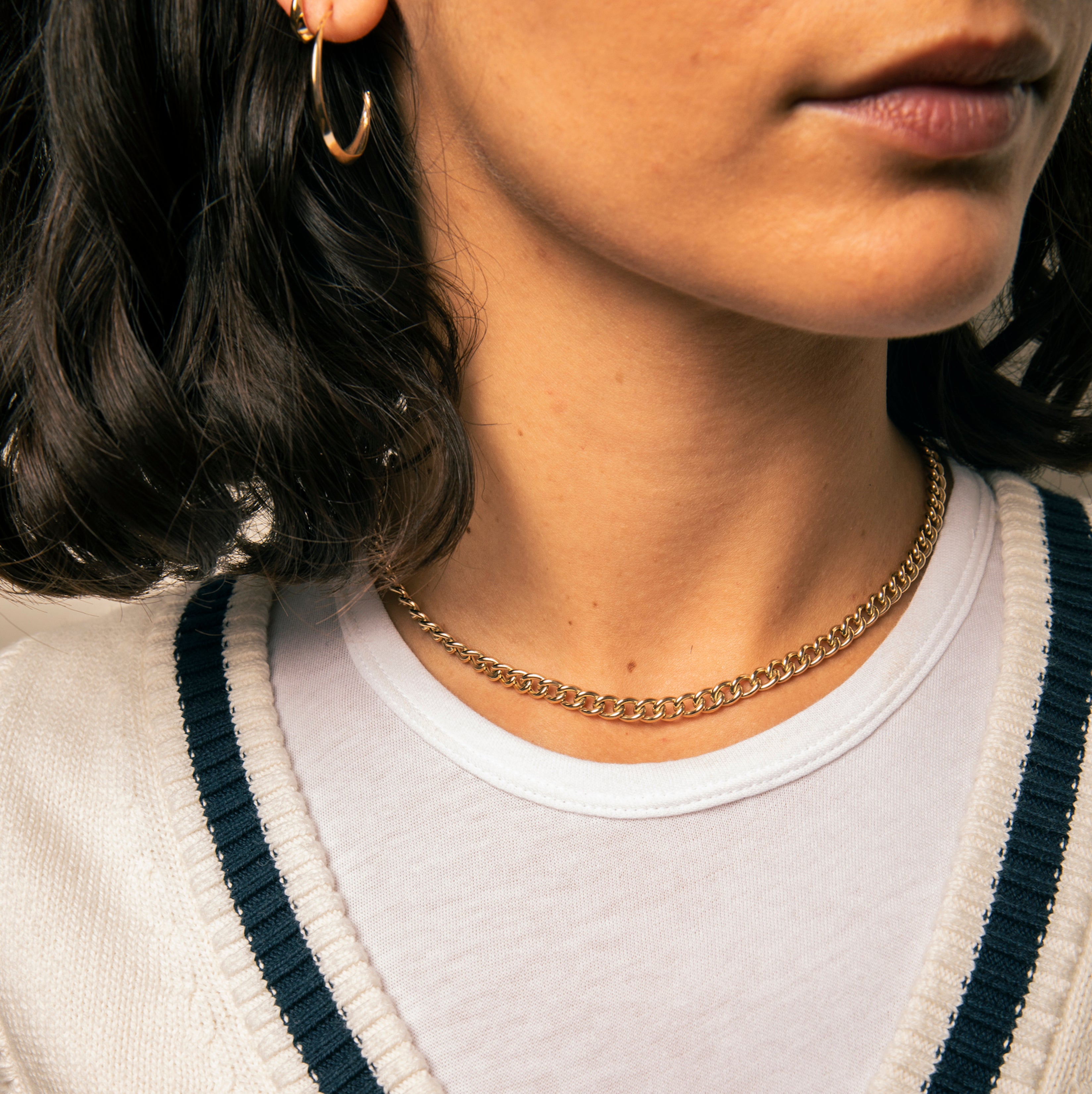 Elongated Cuban Chain Necklace - In Stock