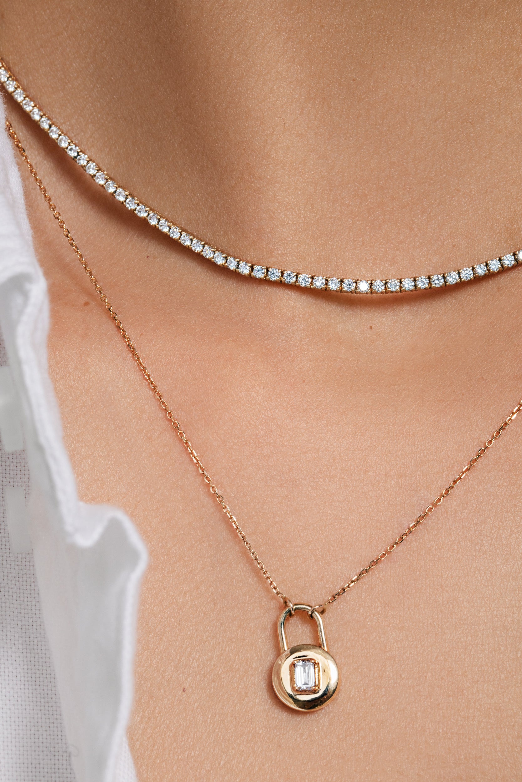 Classic Diamond Tennis Necklace - In Stock