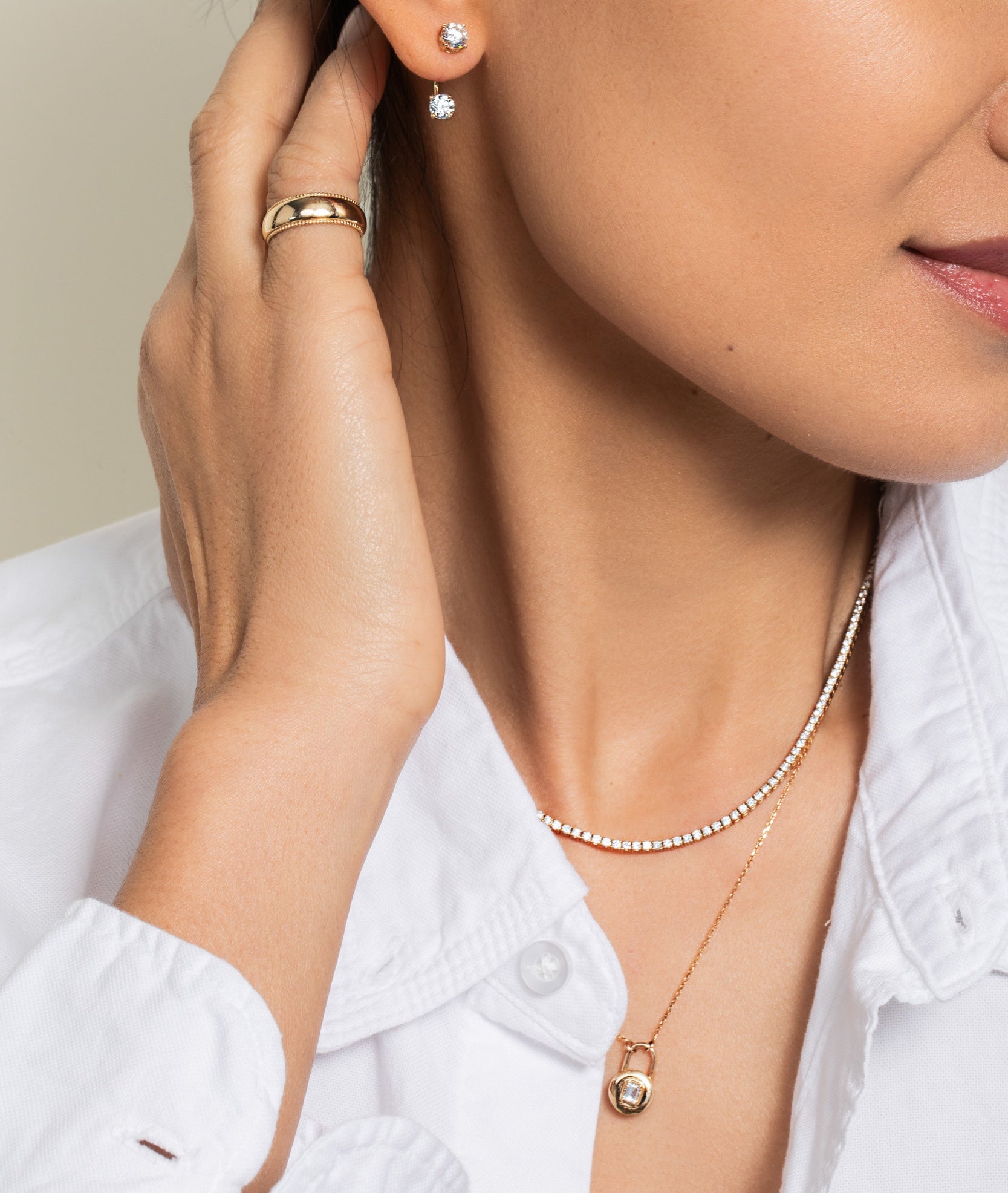 Classic Diamond Tennis Necklace - In Stock