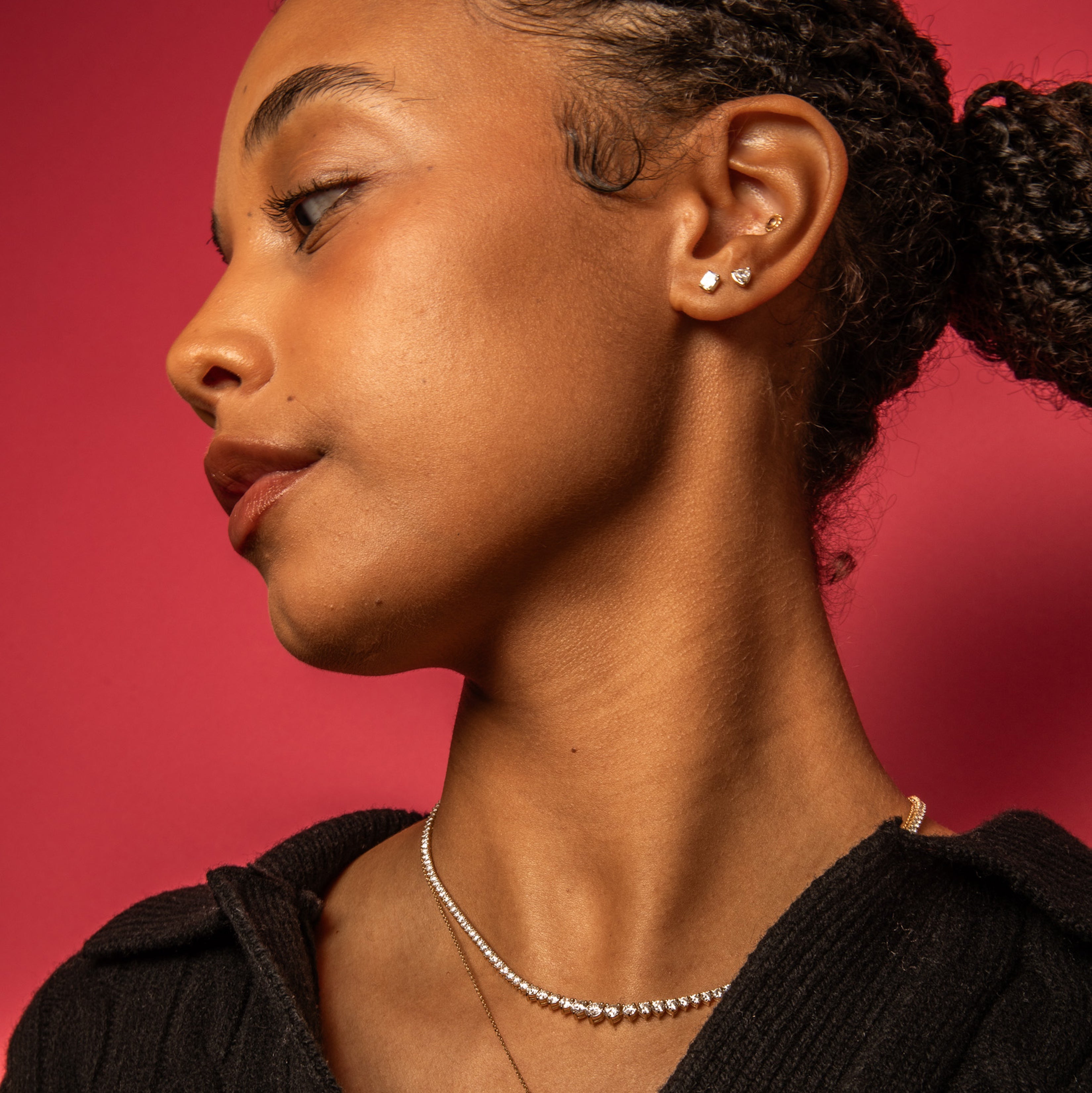 Five Carat Graduating Diamond Tennis Necklace