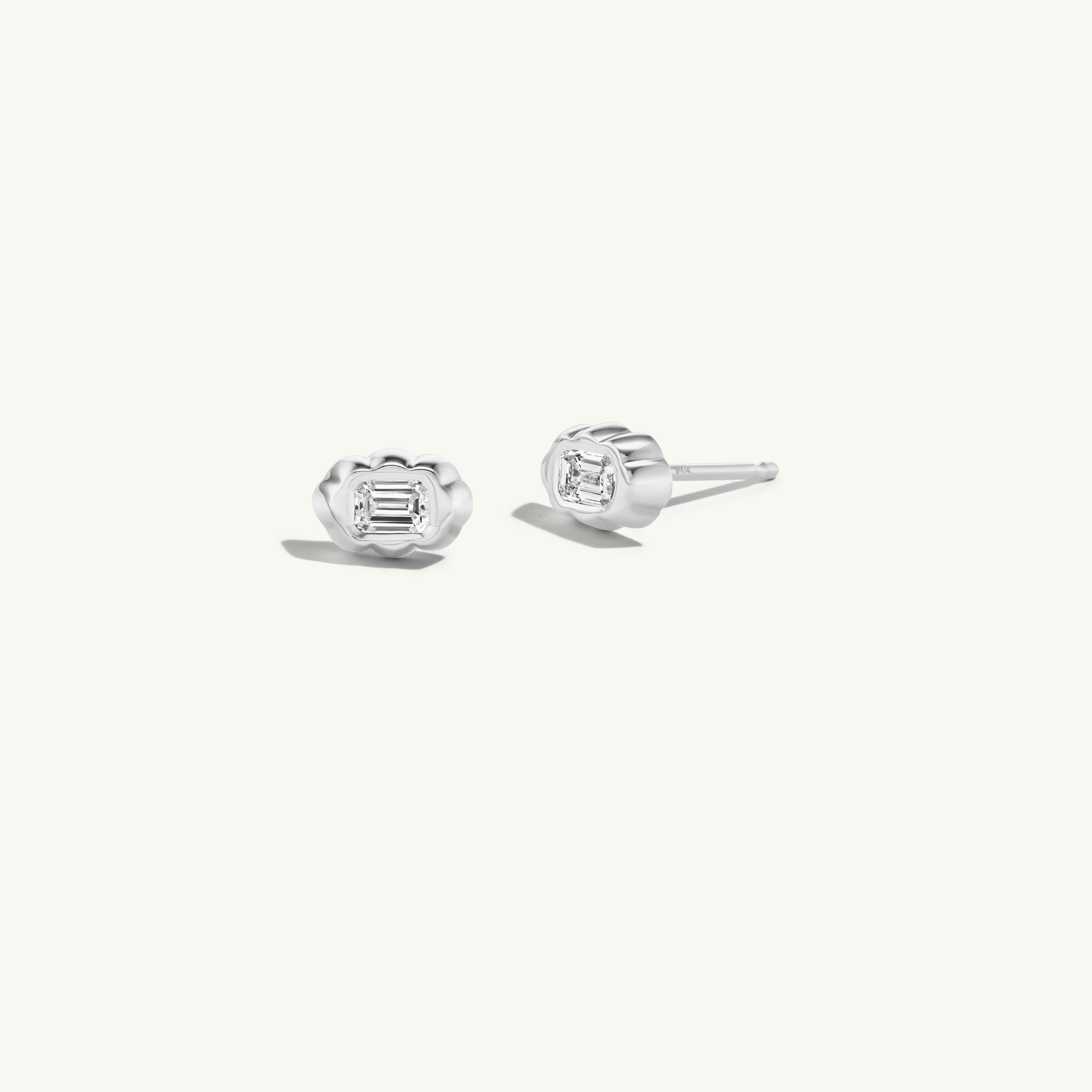 Free Emerald Diamond Studs
