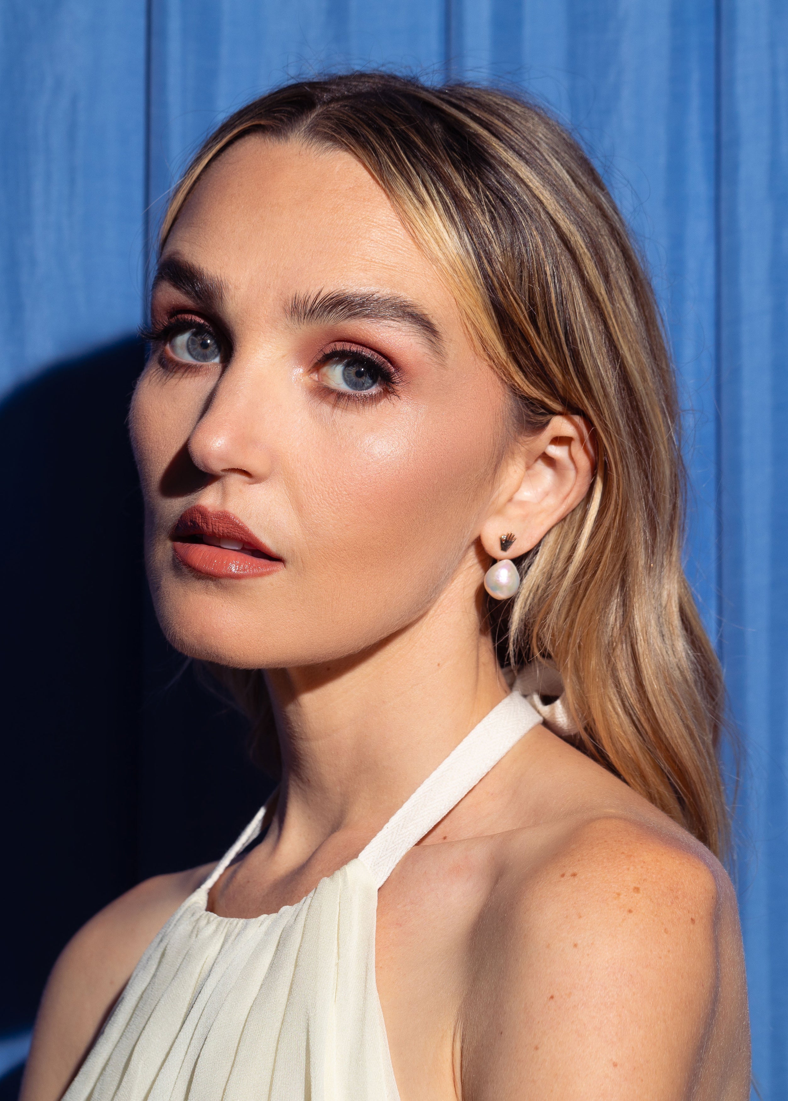 Diamond in Hand Studs with Pearl Earring Jacket
