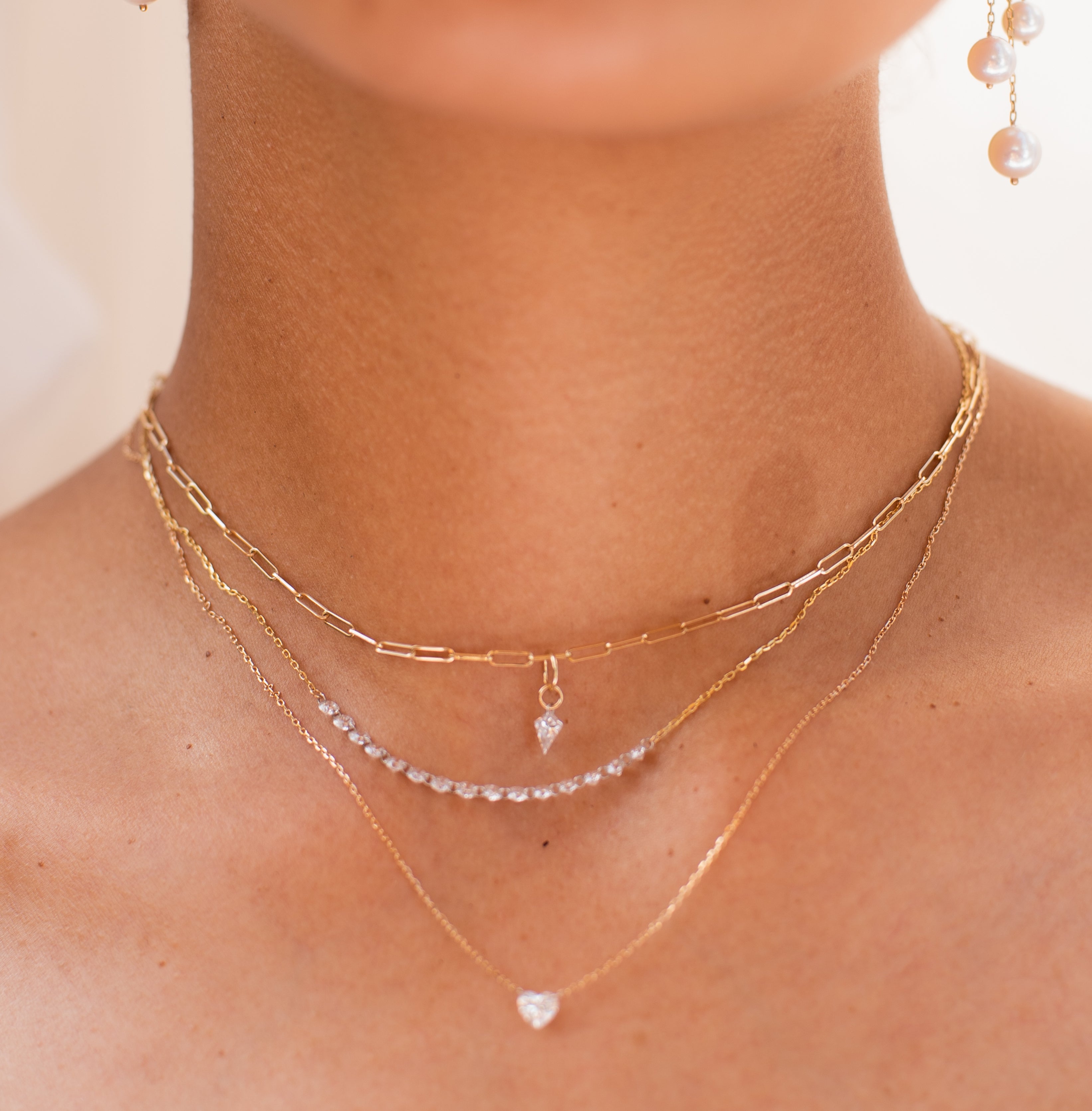 Petite Pierced Tennis Necklace
