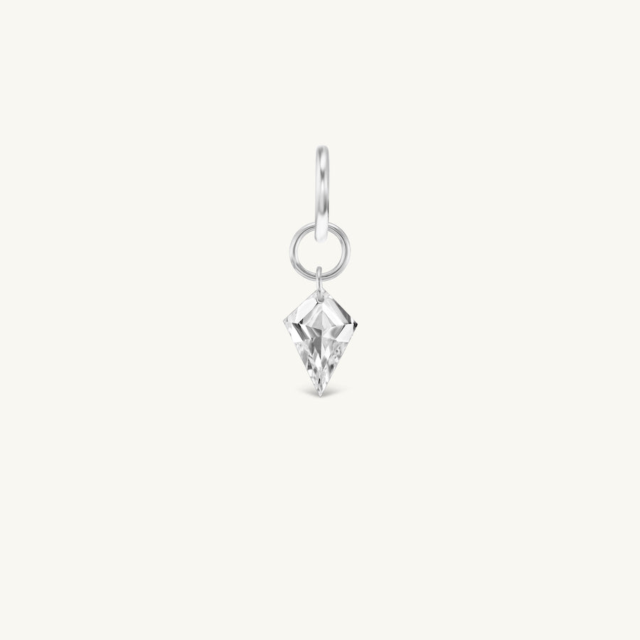 Large Kite Pierced Diamond Charm for Chains