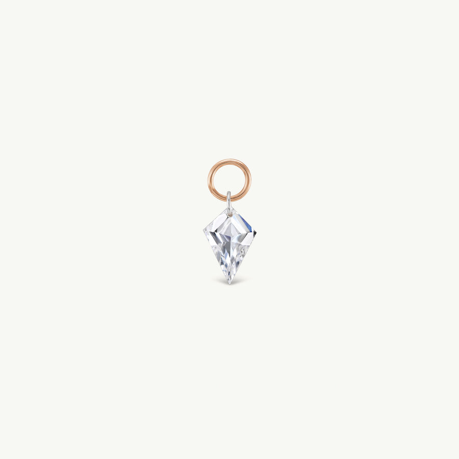 Large Kite Pierced Diamond Charm for Huggies