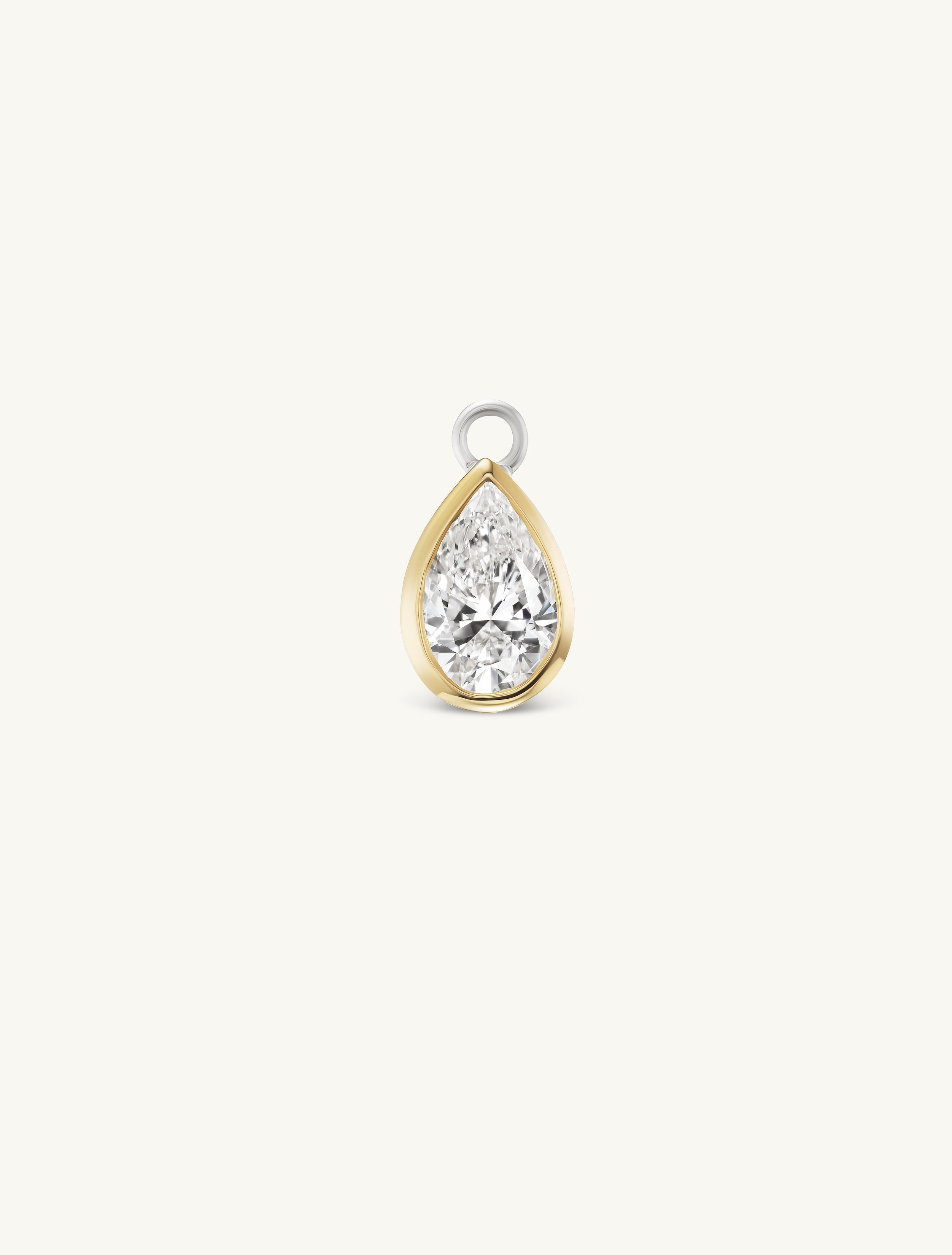 1.5 Carat Pear Bezel Earring Charm