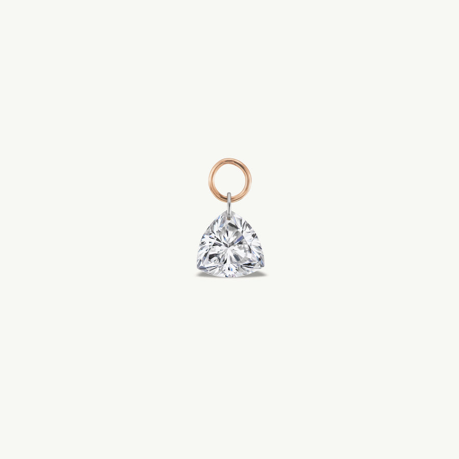 Large Trillion Pierced Diamond Charm for Huggies