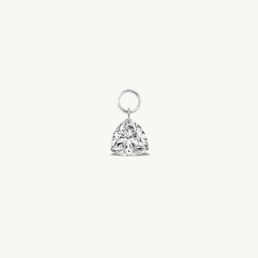 Large Trillion Pierced Diamond Charm for Huggies