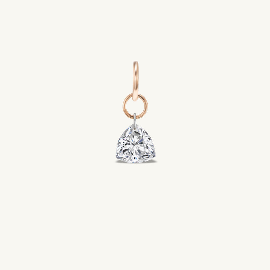 Large Trillion Pierced Diamond Charm for Chains
