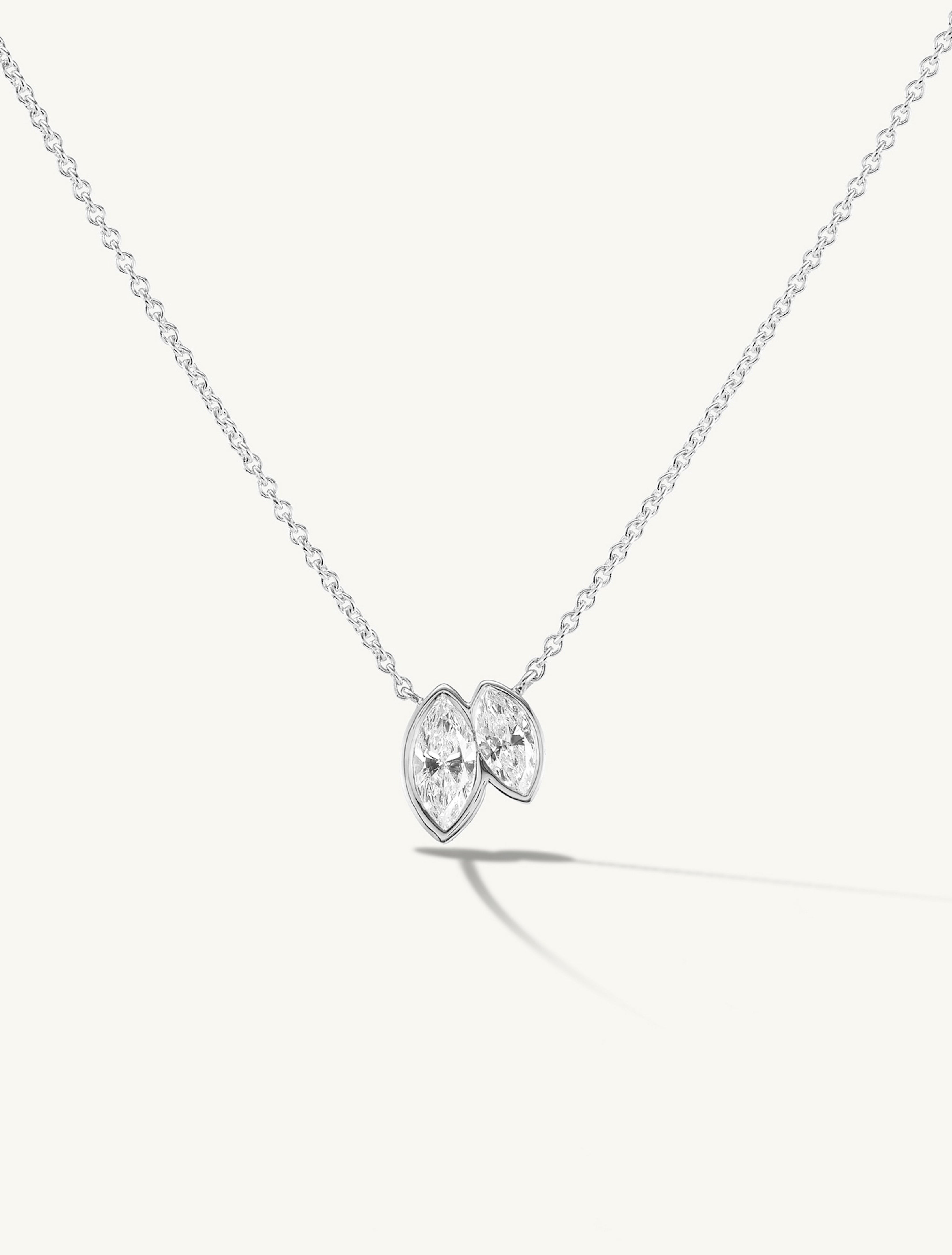 Duet Marquise Pendant