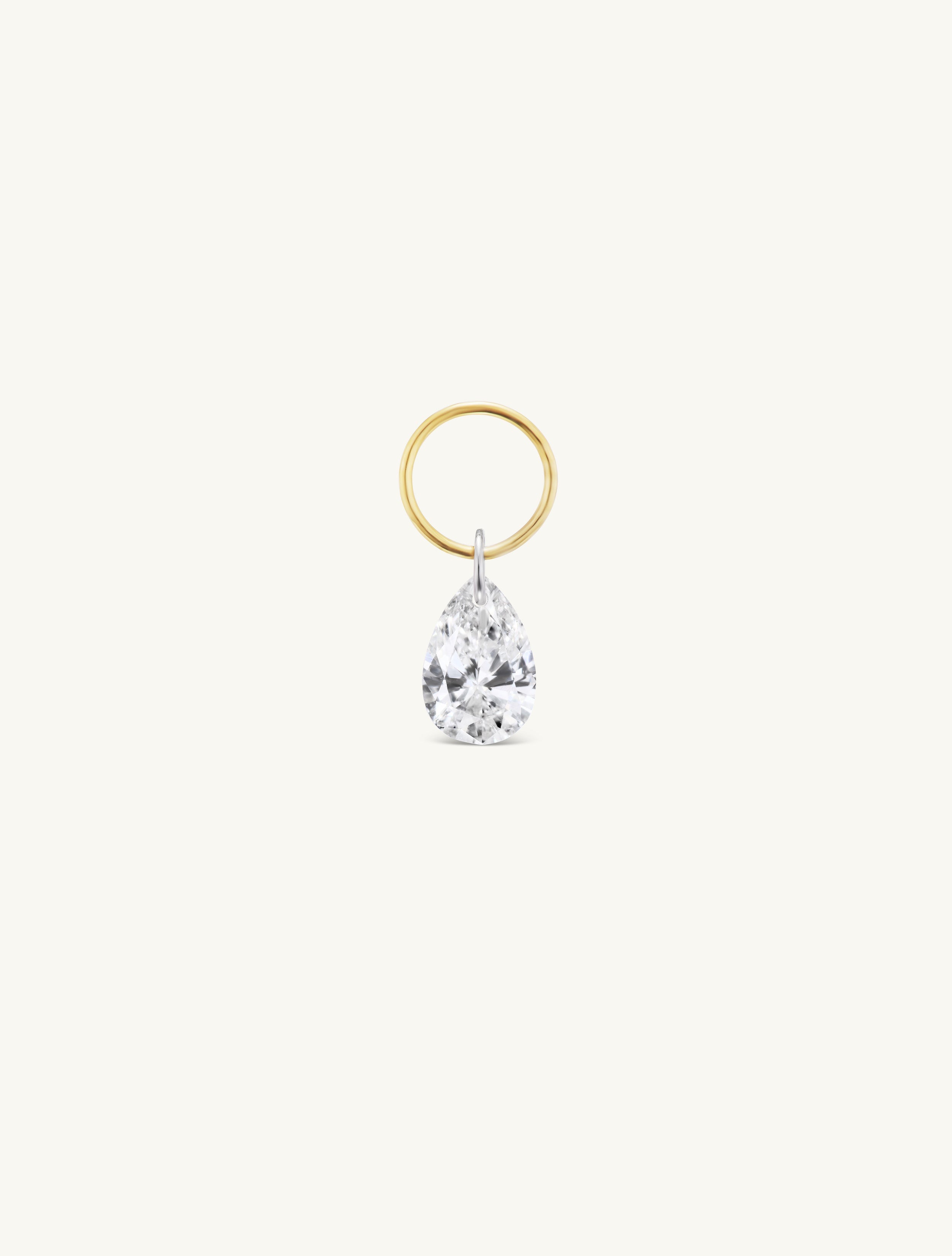 Graduating Diamond Hoops + Free Mini Diamond Charms