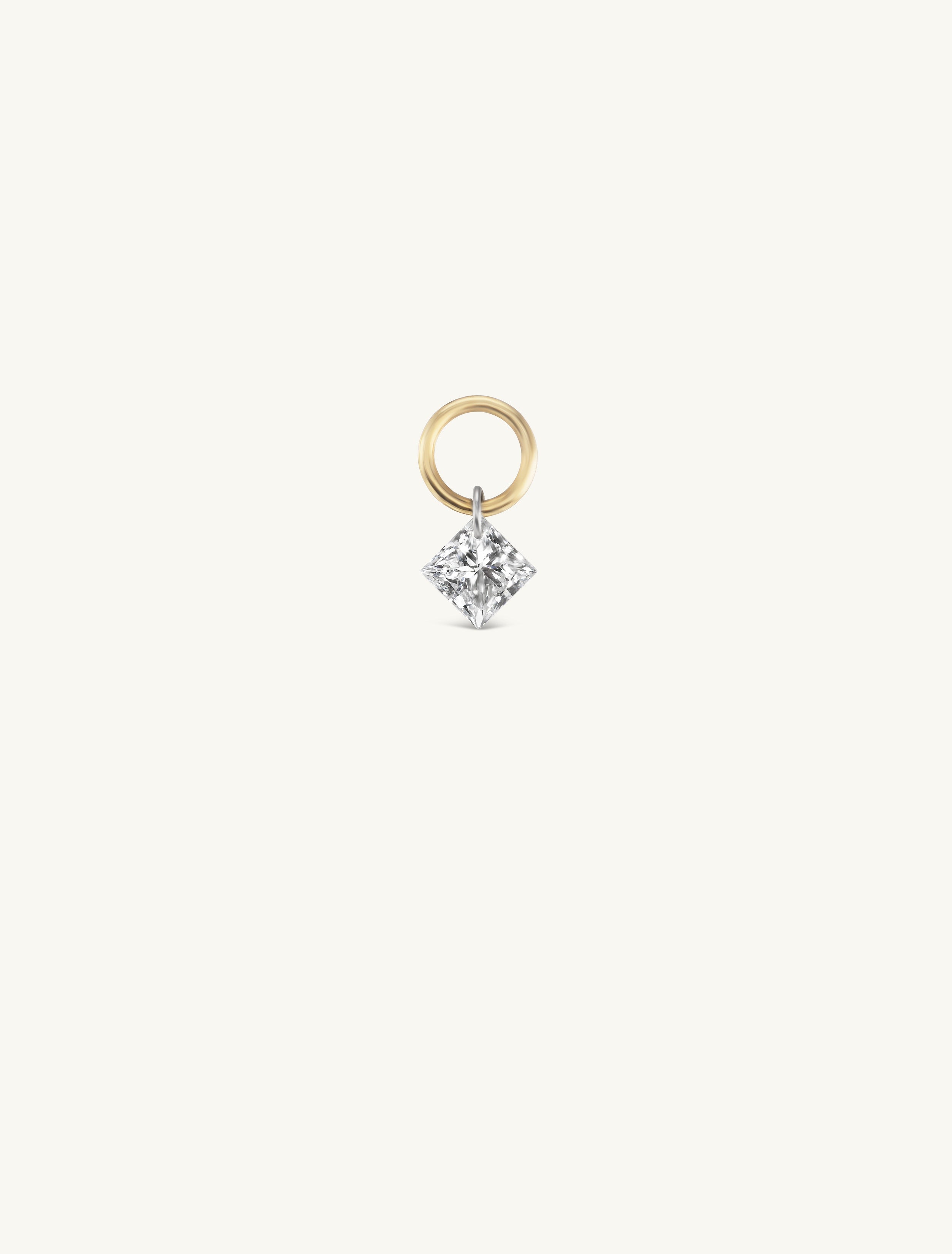 Graduating Diamond Hoops + Free Mini Diamond Charms