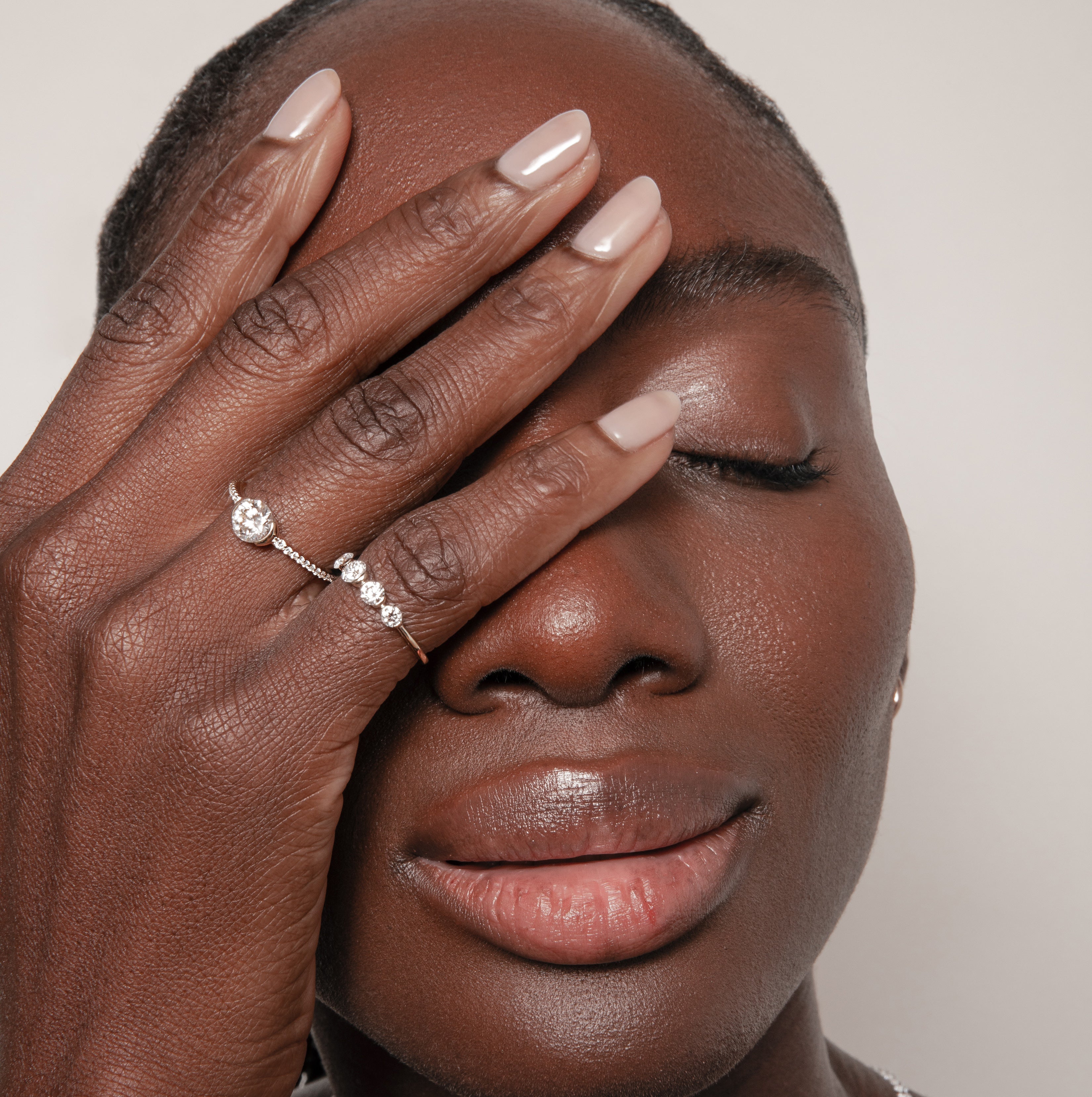 Sunrise Pave Diamond Ring