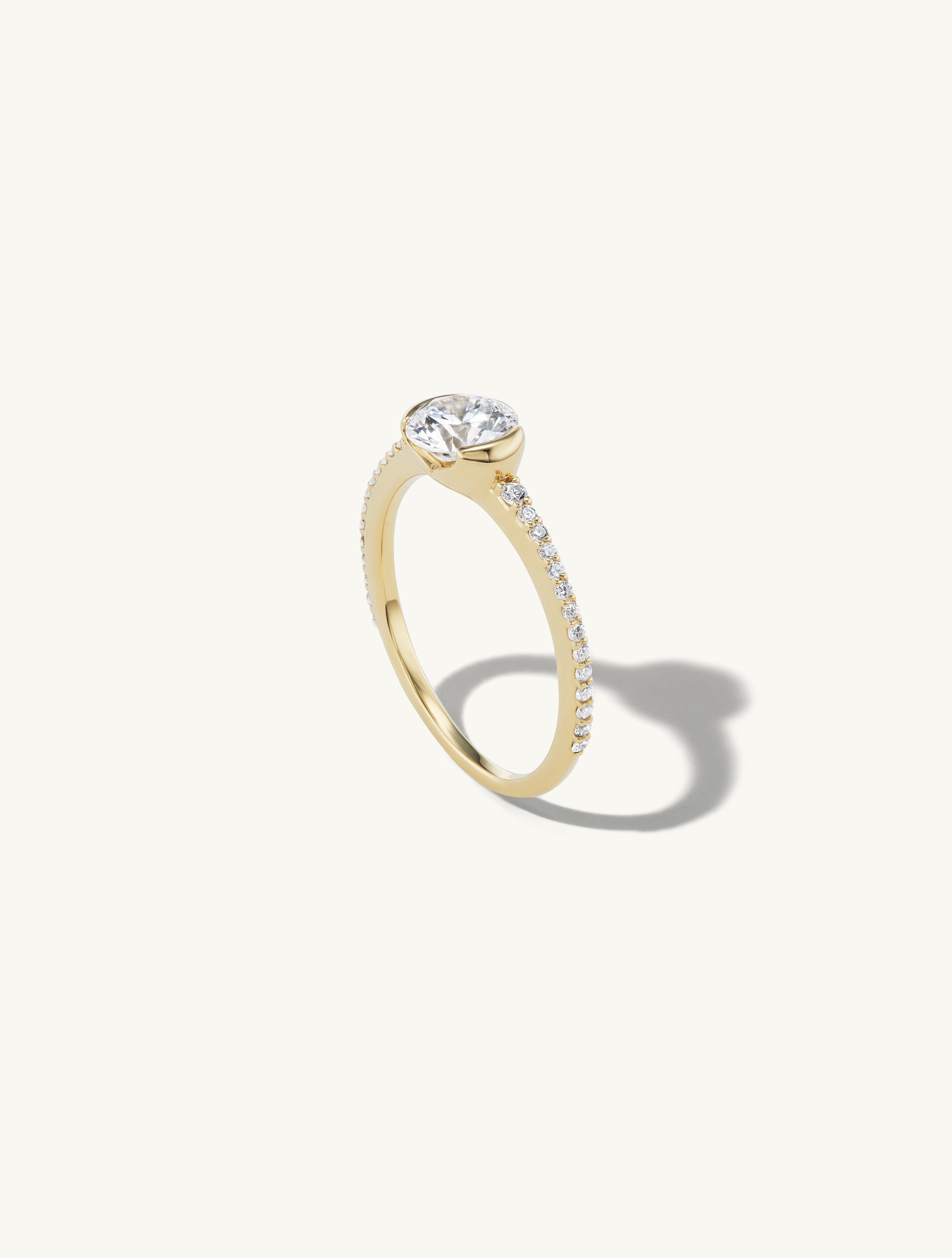 Sunrise Pave Diamond Ring