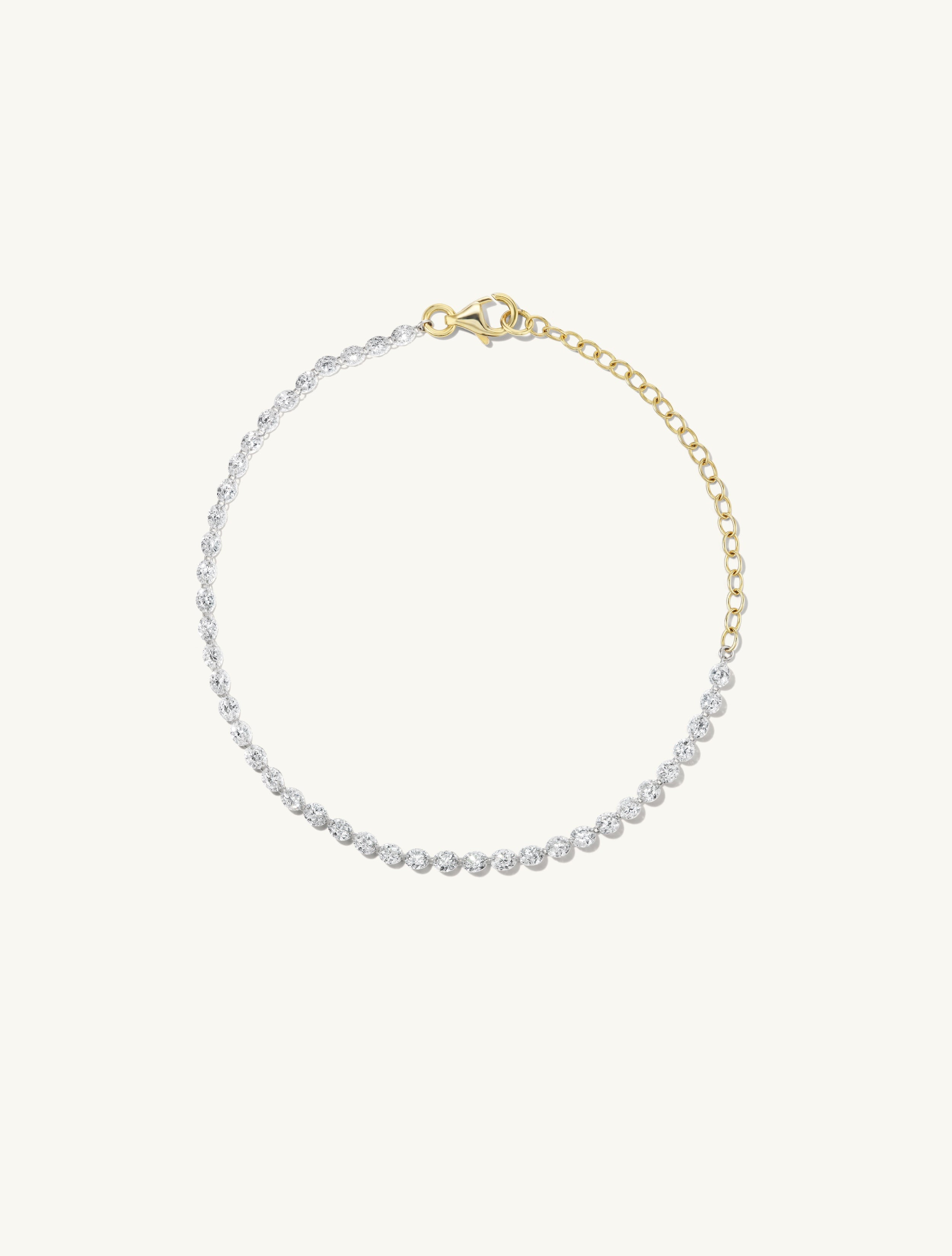 Pierced Diamond Tennis Bracelet