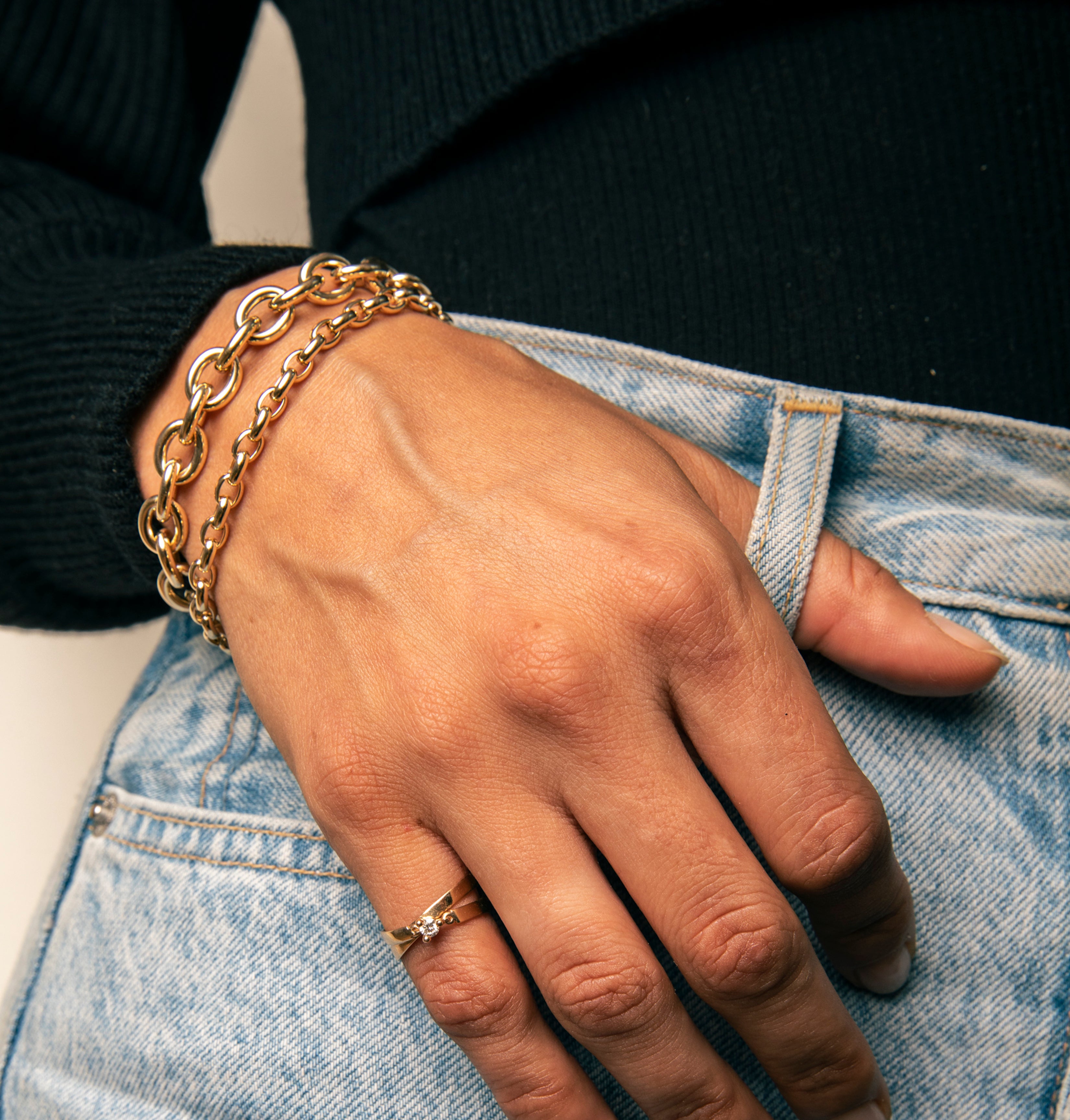 Chunky Rolo Chain Bracelet - In Stock