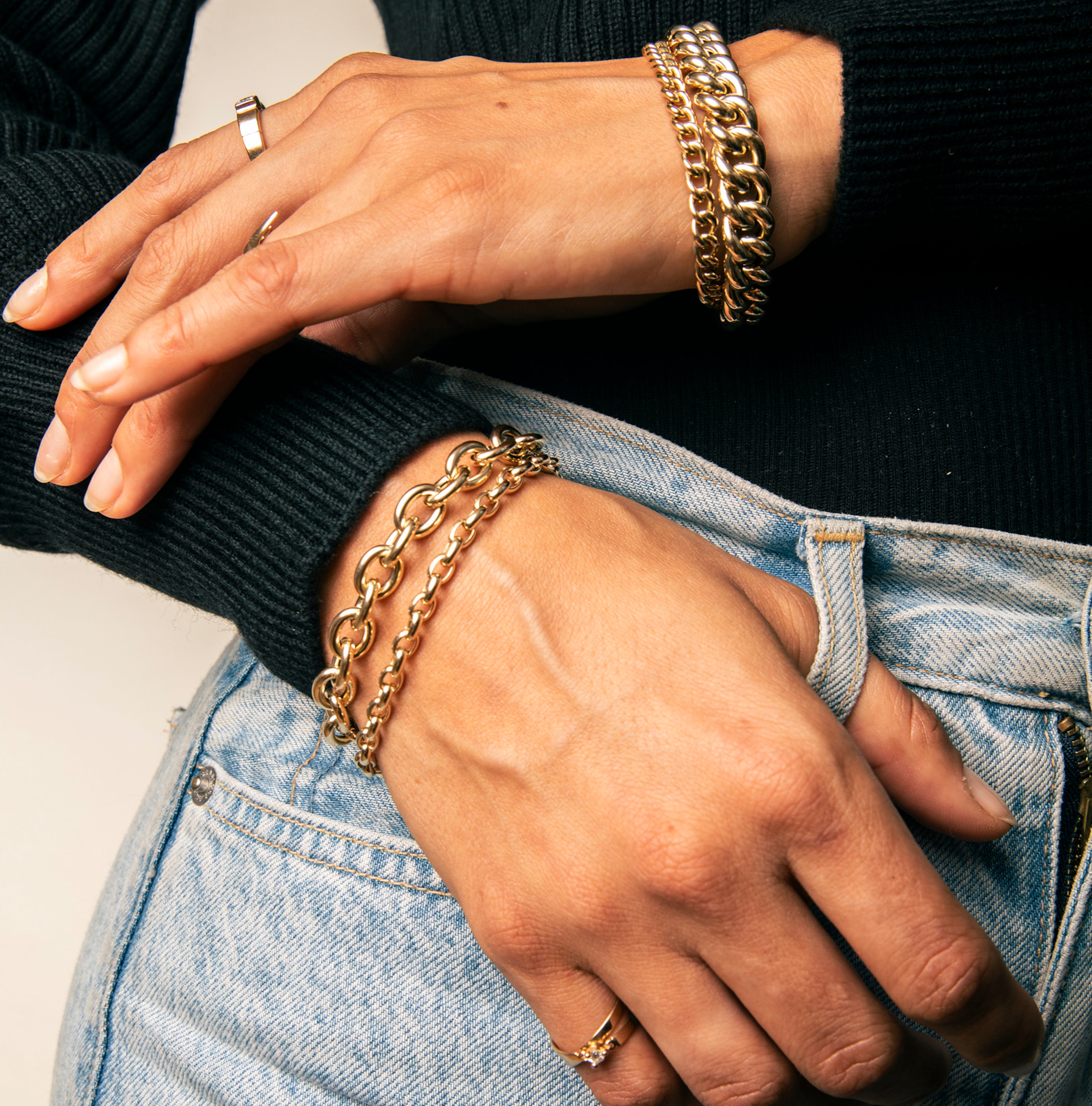 Elongated Cuban Chain Bracelet