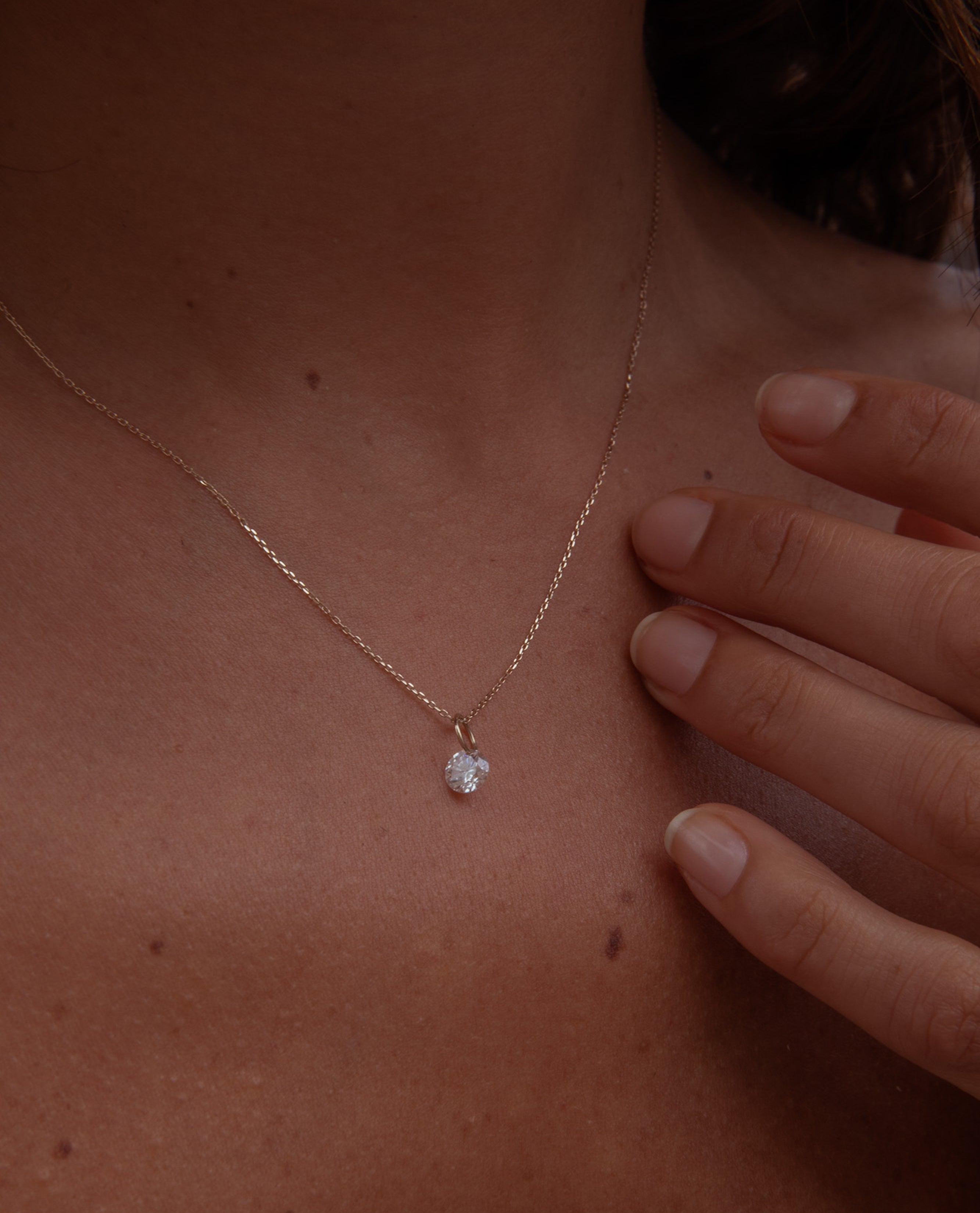 XL Round Pierced Diamond Charm for Chains