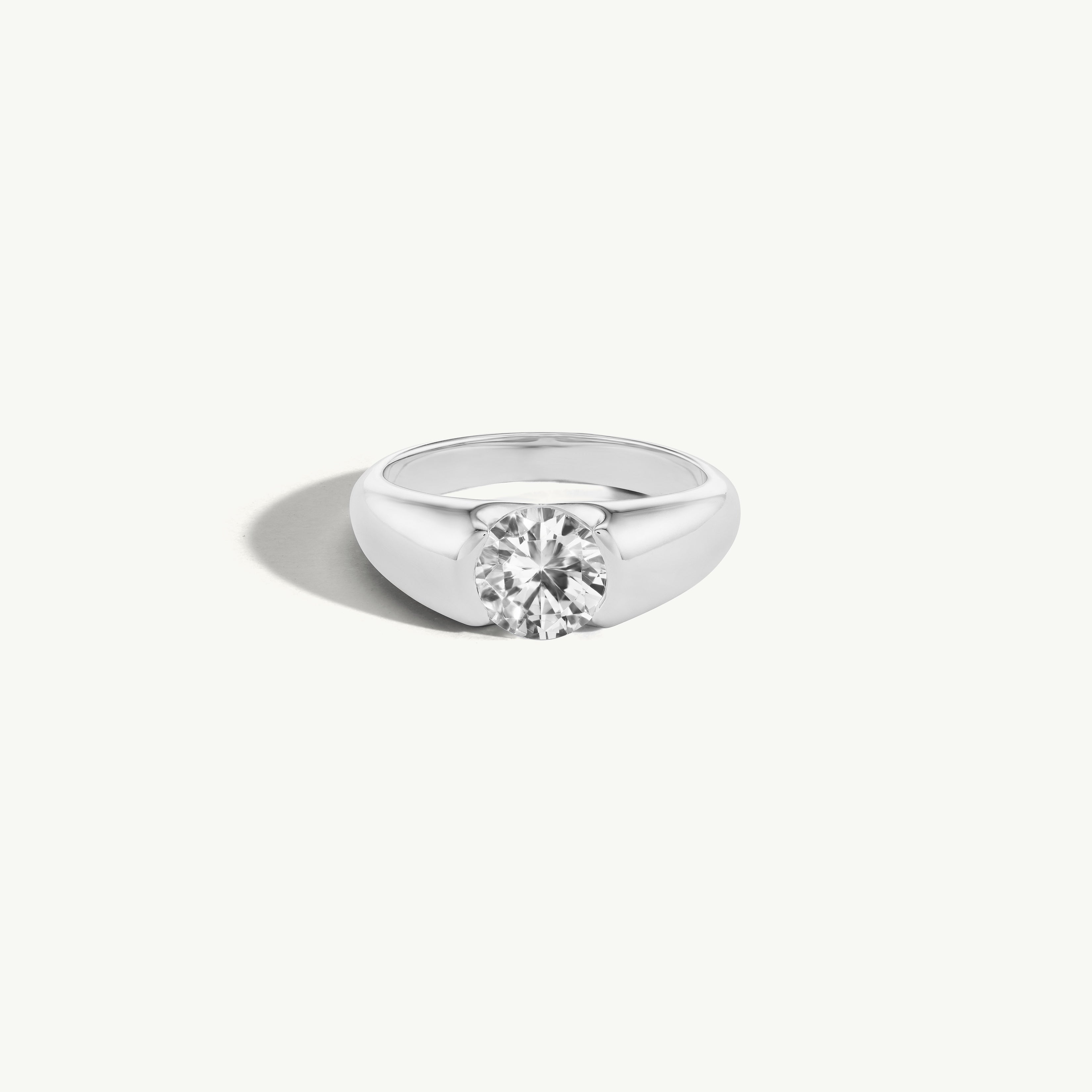 Round Cut Signet Ring