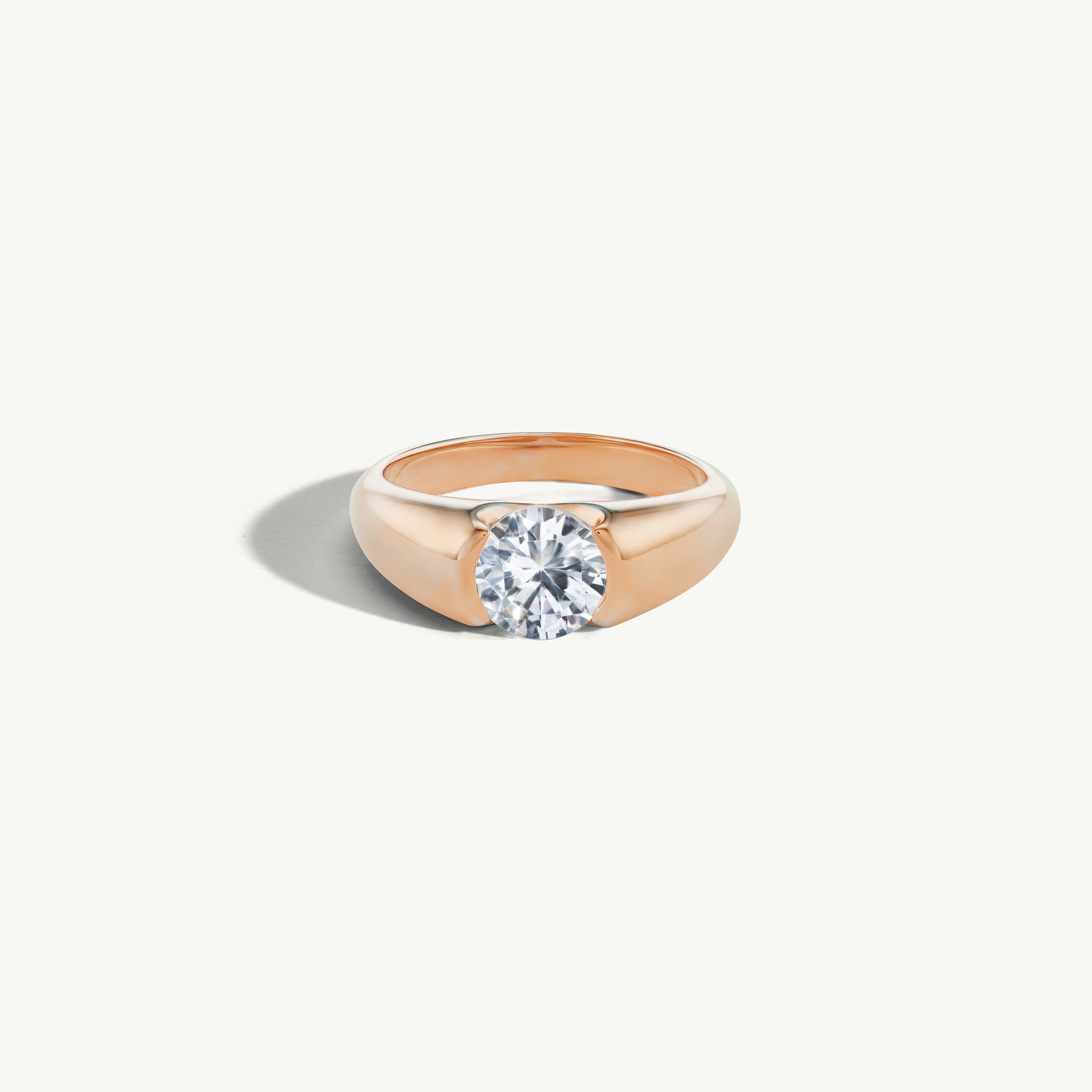 Round Cut Signet Ring