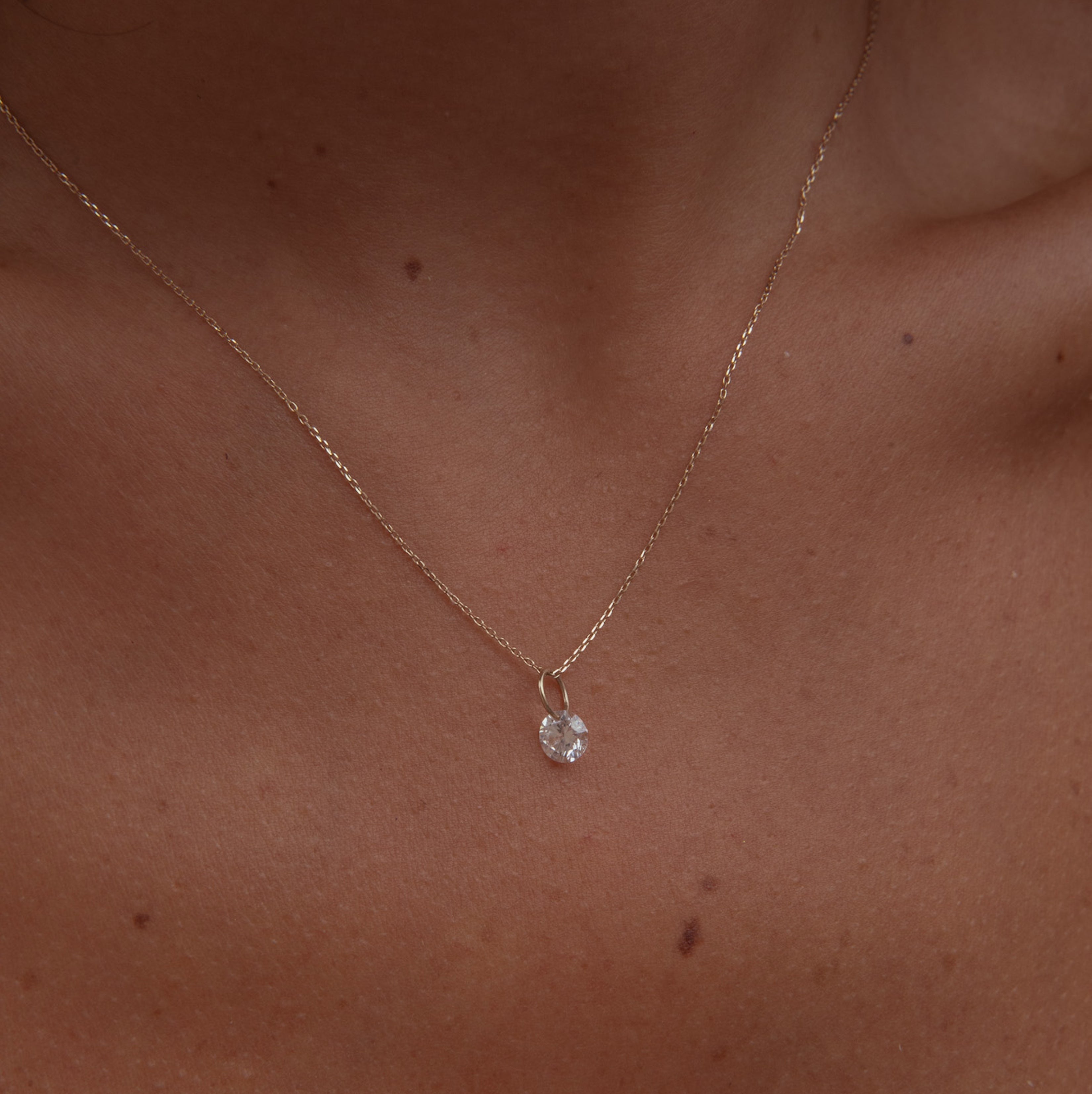 XL Round Pierced Diamond Charm for Chains