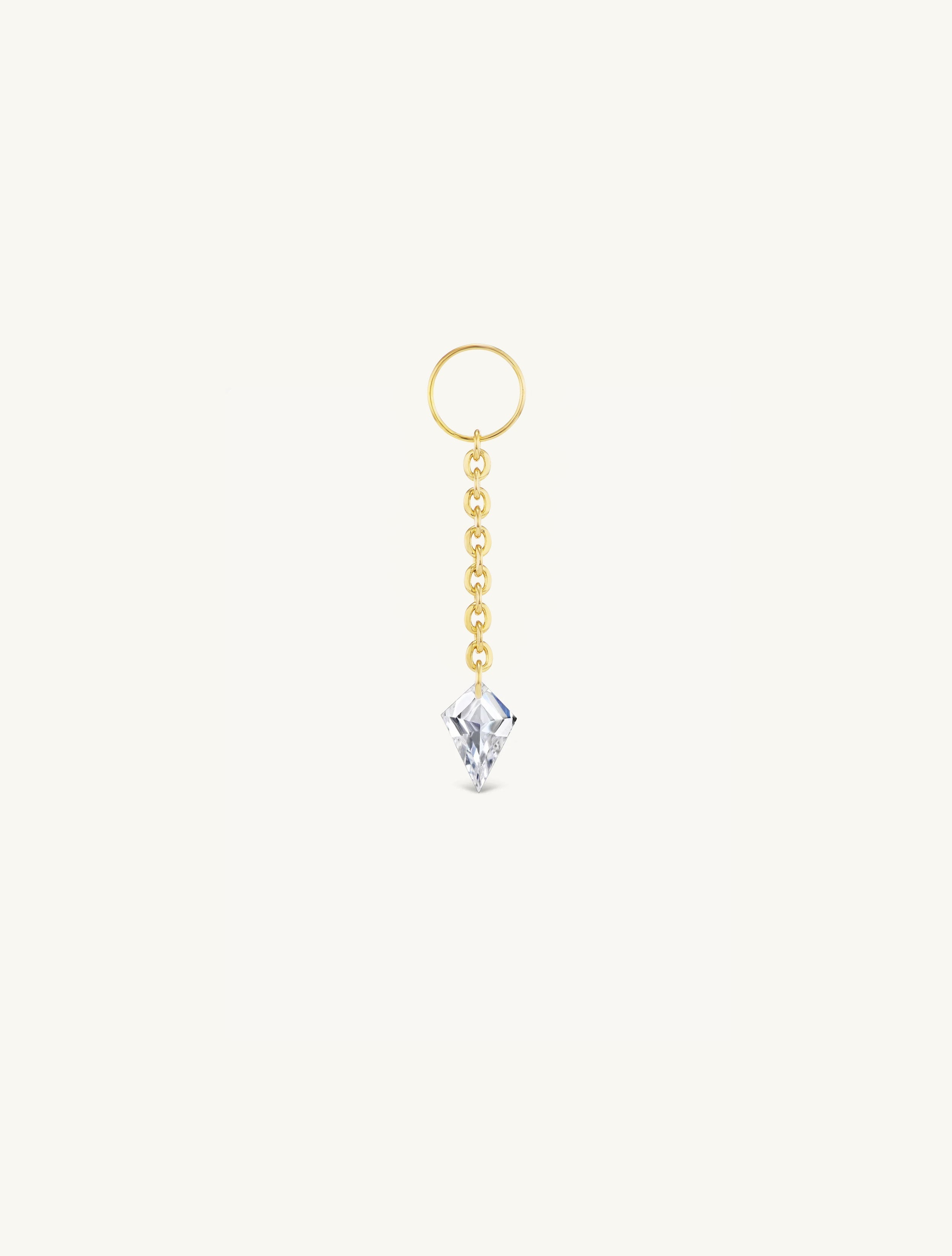 Dangling Kite Pierced Diamond Charm for Huggies
