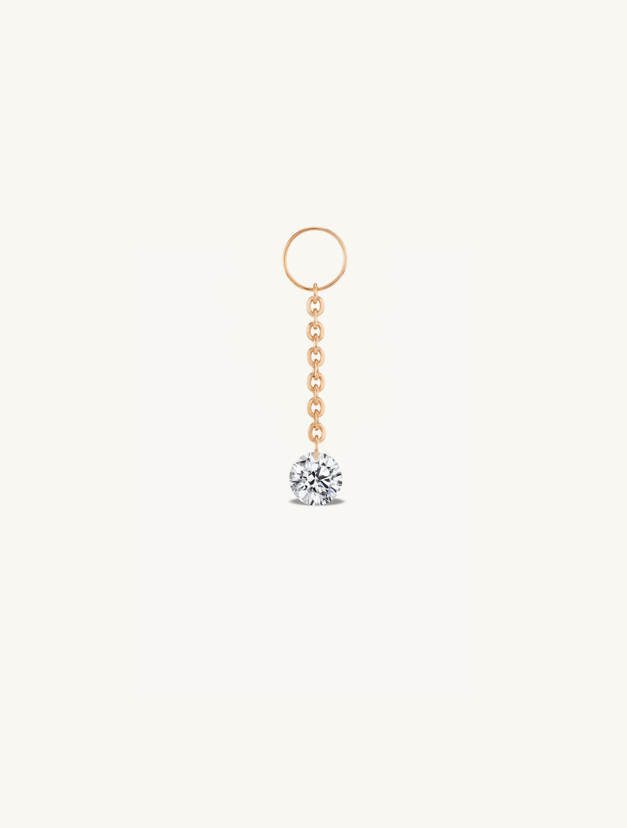Dangling Round Pierced Diamond Charm for Huggies