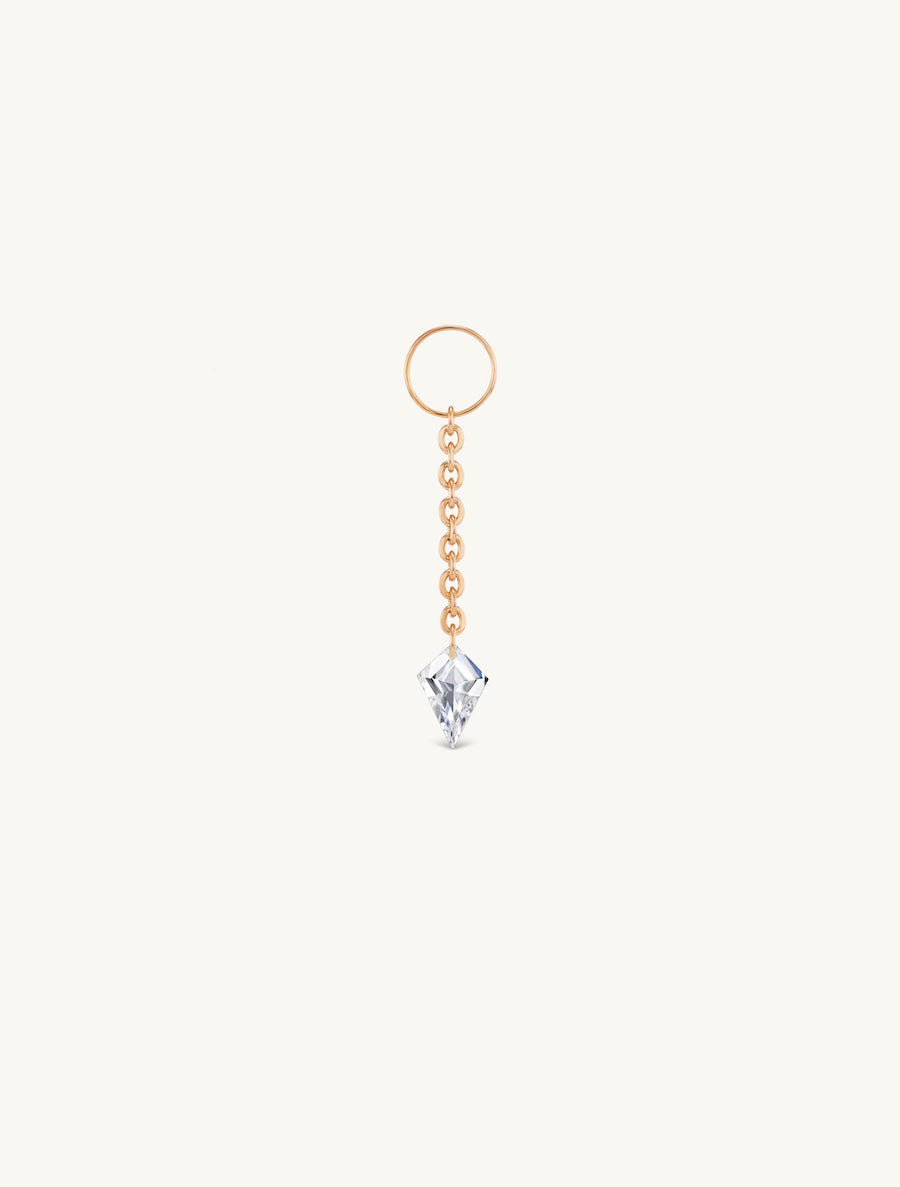 Dangling Kite Pierced Diamond Charm for Huggies